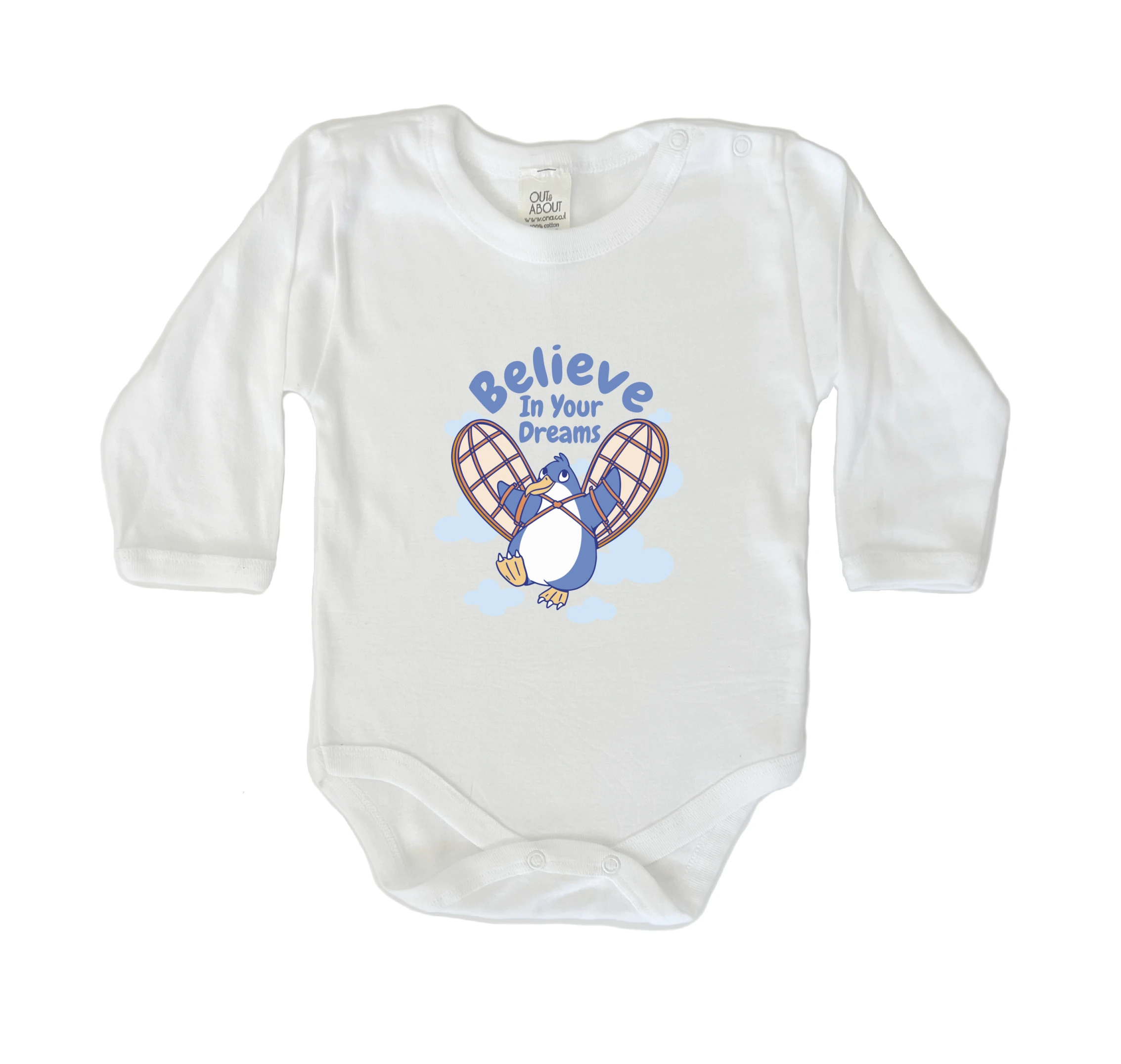 בגד גוף פינגווין מאמין בחלומות בגד גוף פינגווין מאמין בחלומות