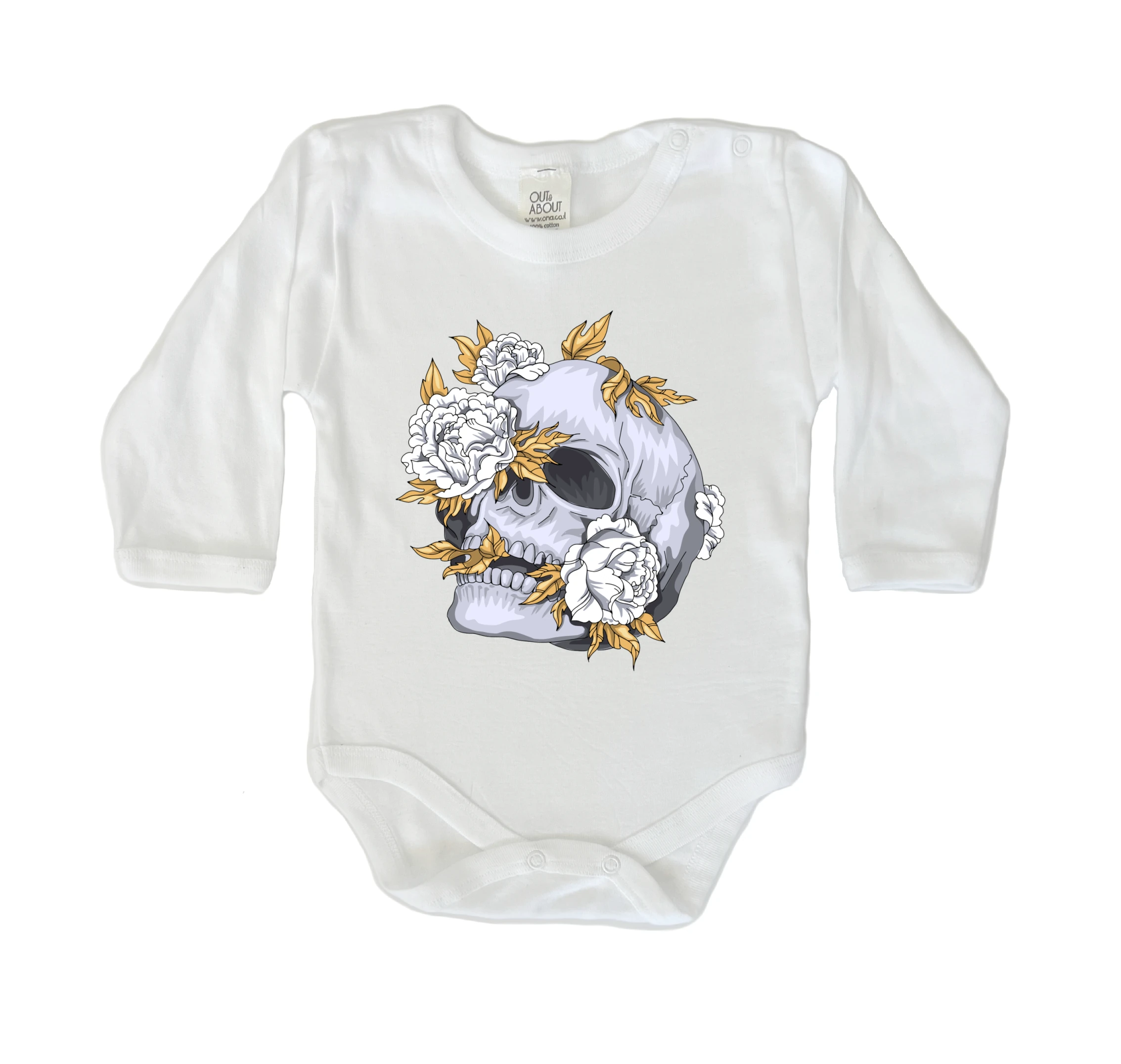 בגד גוף גולגלות ושושנים בגד גוף גולגלות ושושנים