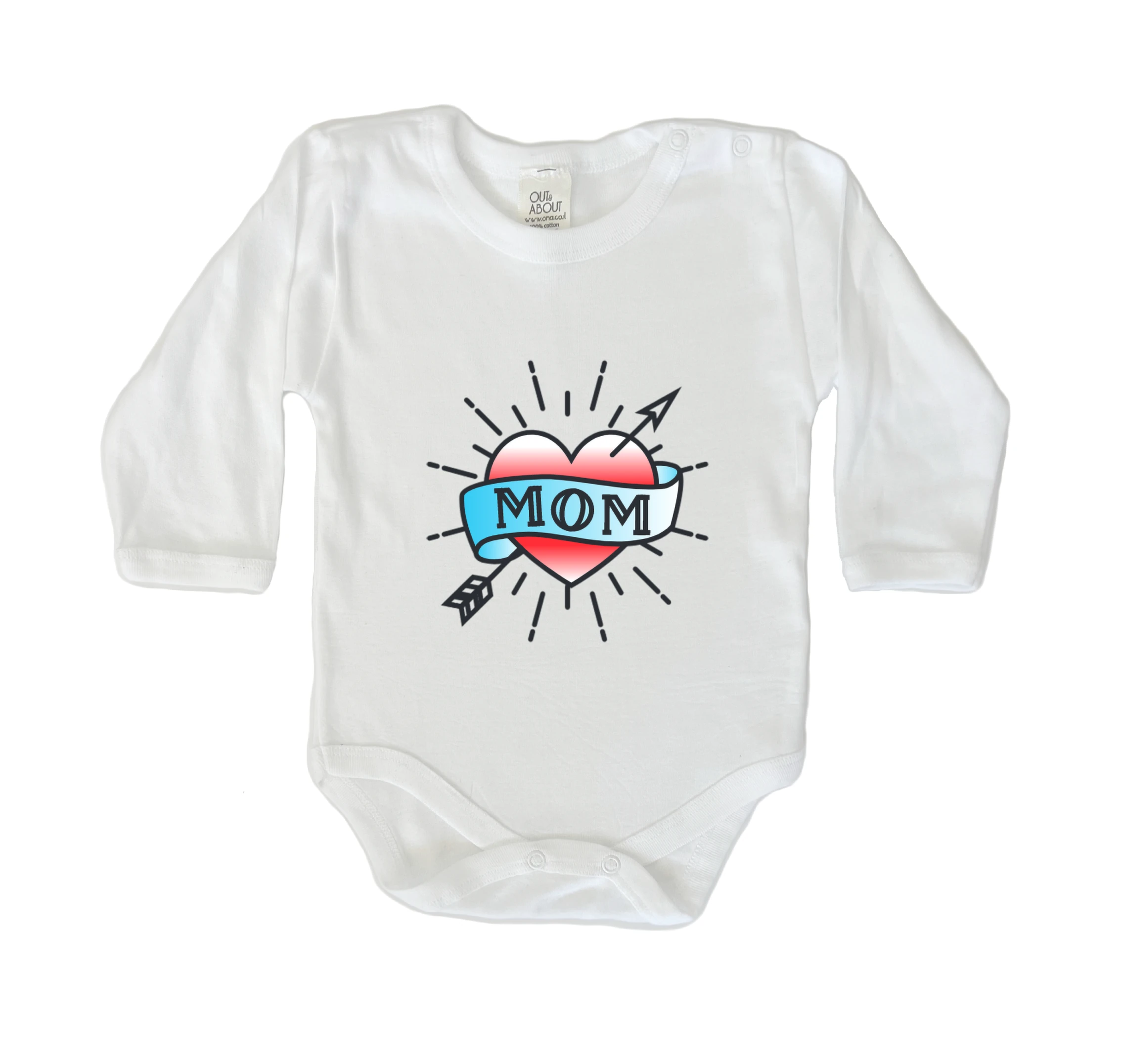 בגד גוף קעקוע אמא לב בגד גוף קעקוע אמא לב