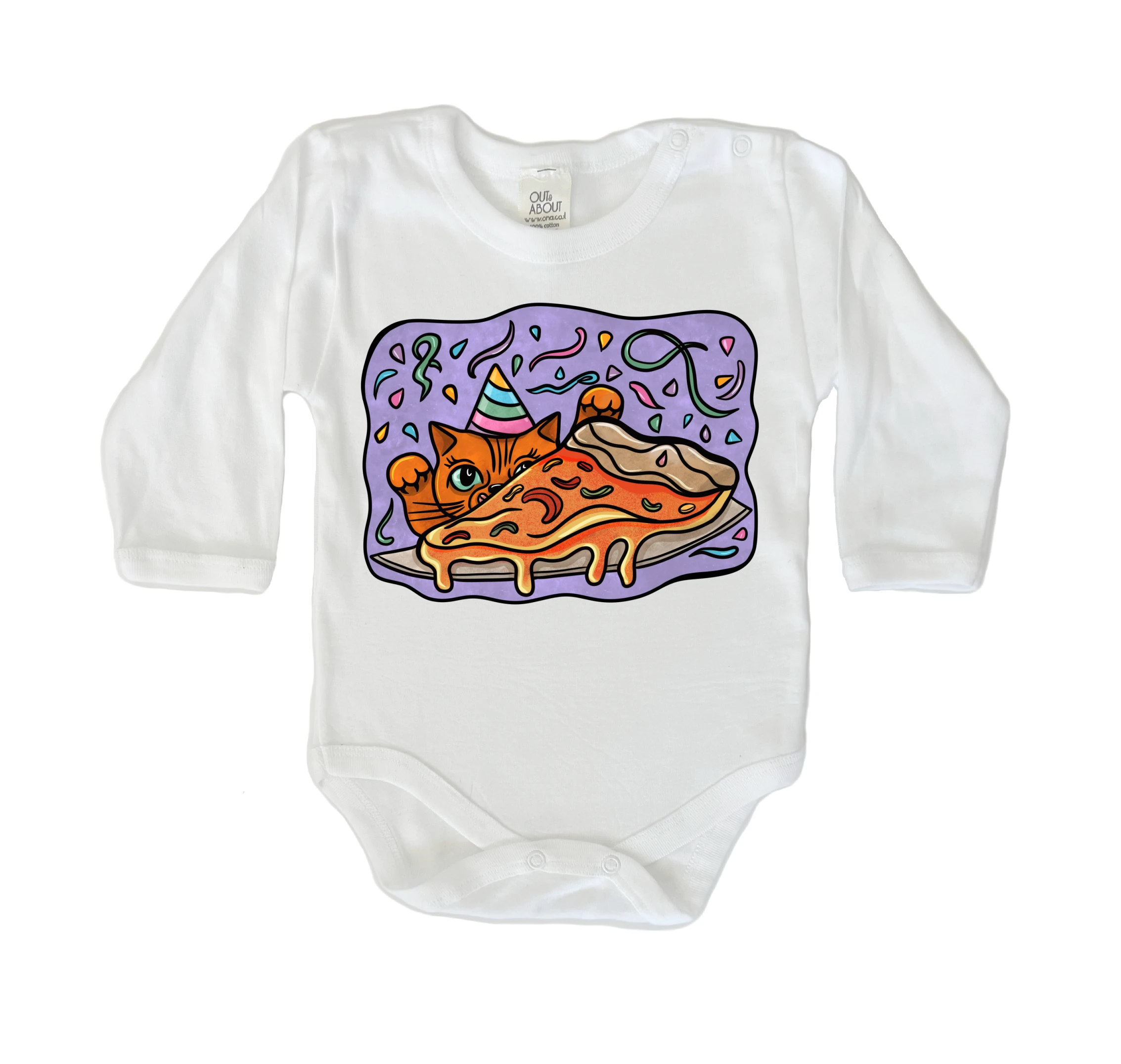 בגד גוף פיצת יום הולדת בגד גוף פיצת יום הולדת