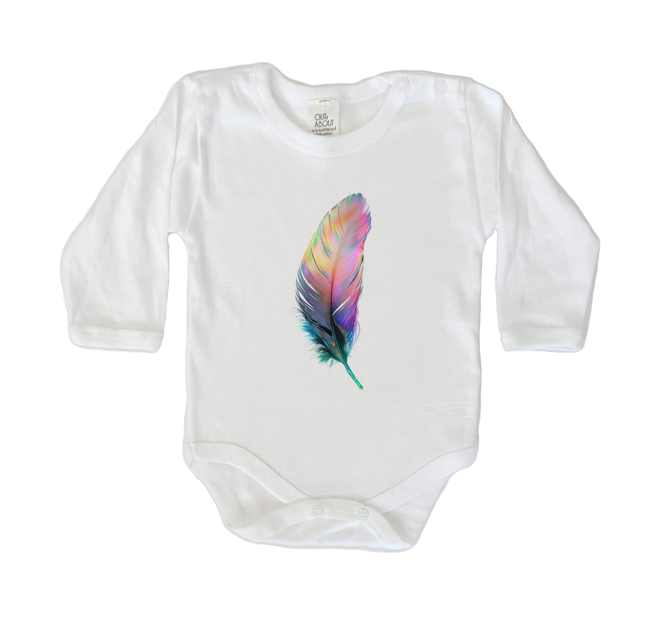 בגד גוף נוצה צבעונית בגד גוף נוצה צבעונית