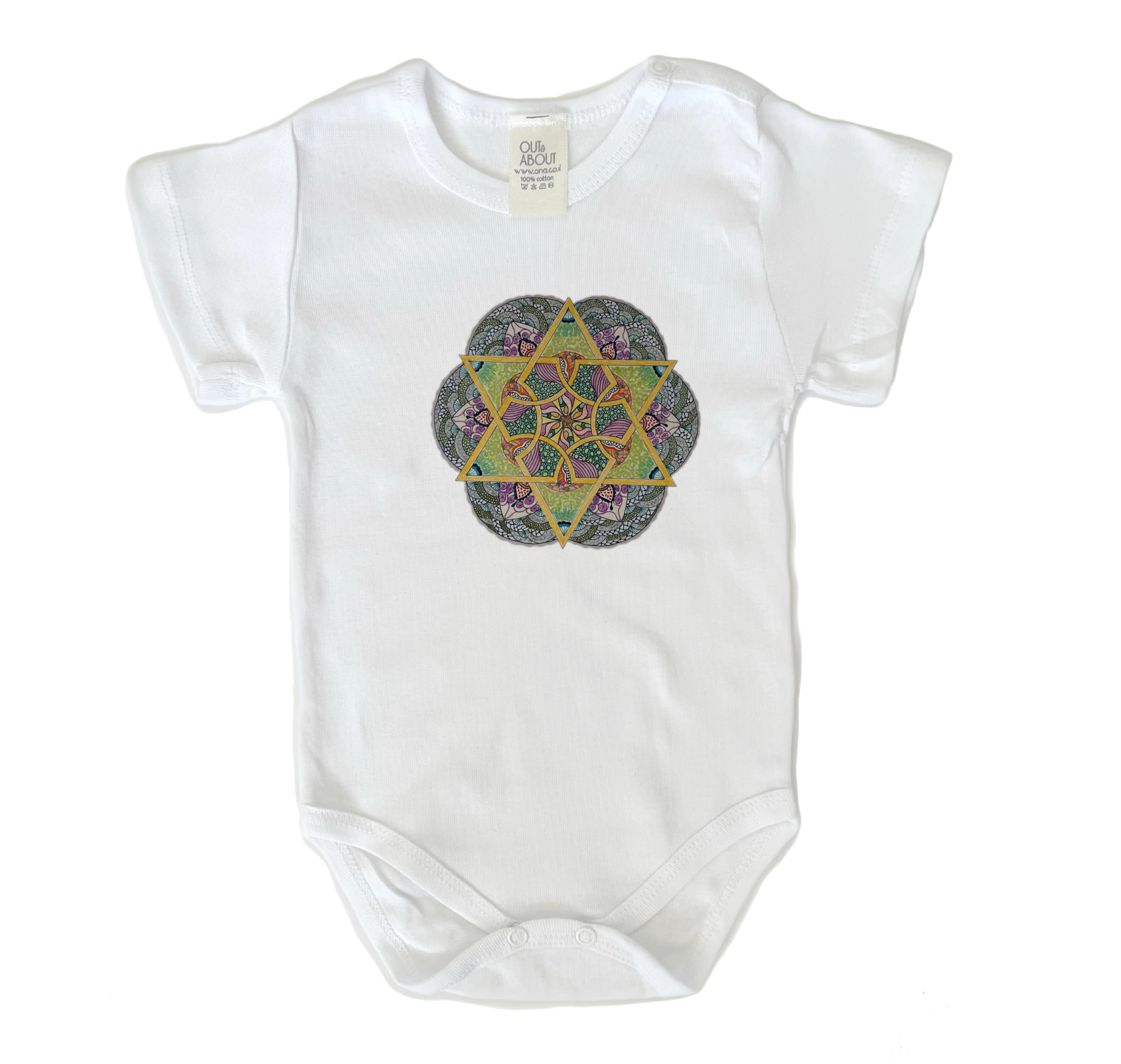 בגד גוף מנדלת מגן דויד בגד גוף מנדלת מגן דויד