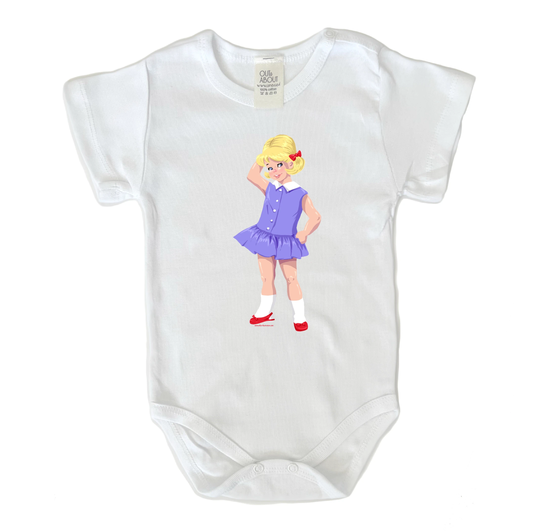 בגד גוף ילדה רטרו בגד גוף ילדה רטרו