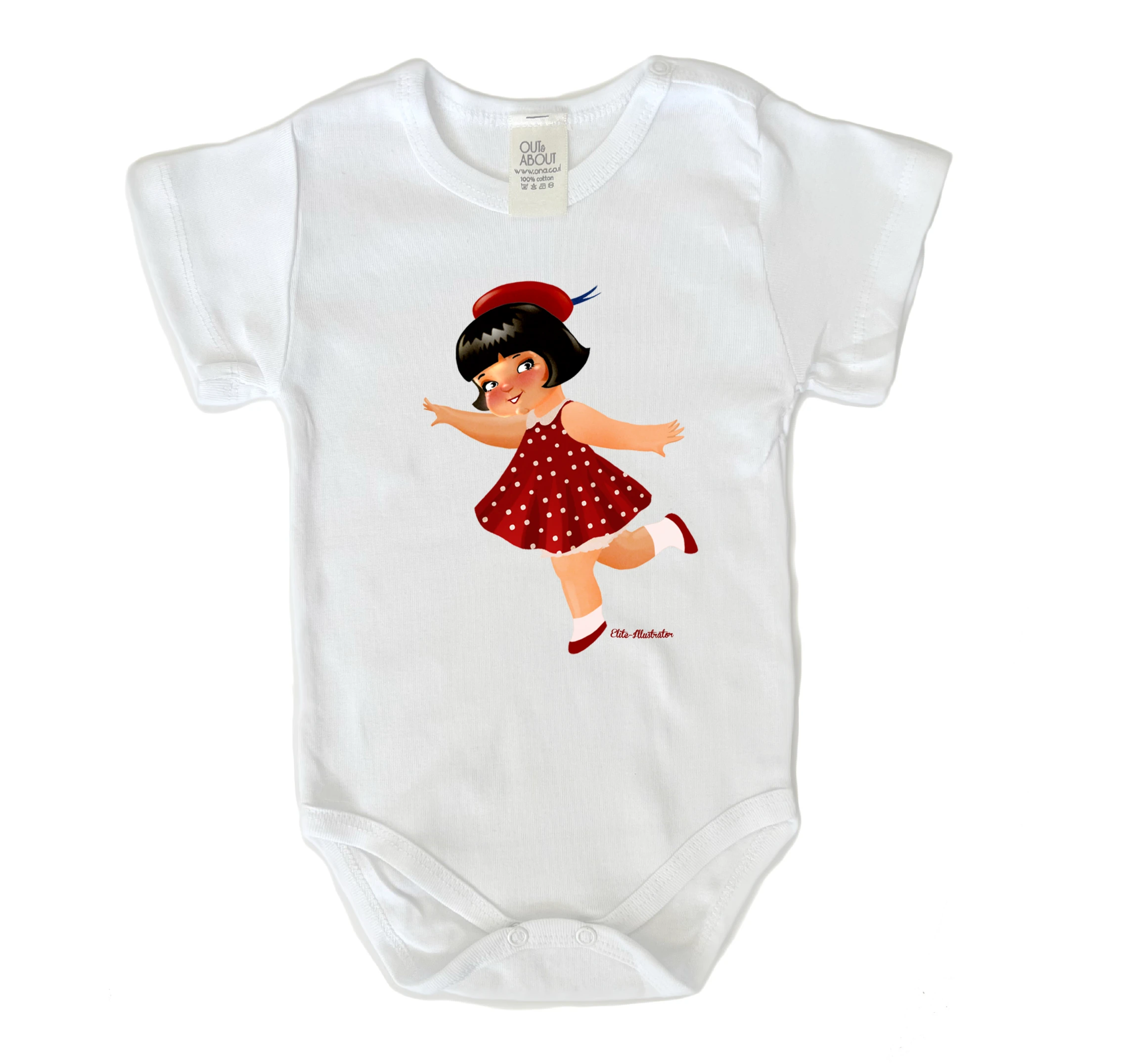 בגד גוף ילדה רוקדת רטרו בגד גוף ילדה רוקדת רטרו