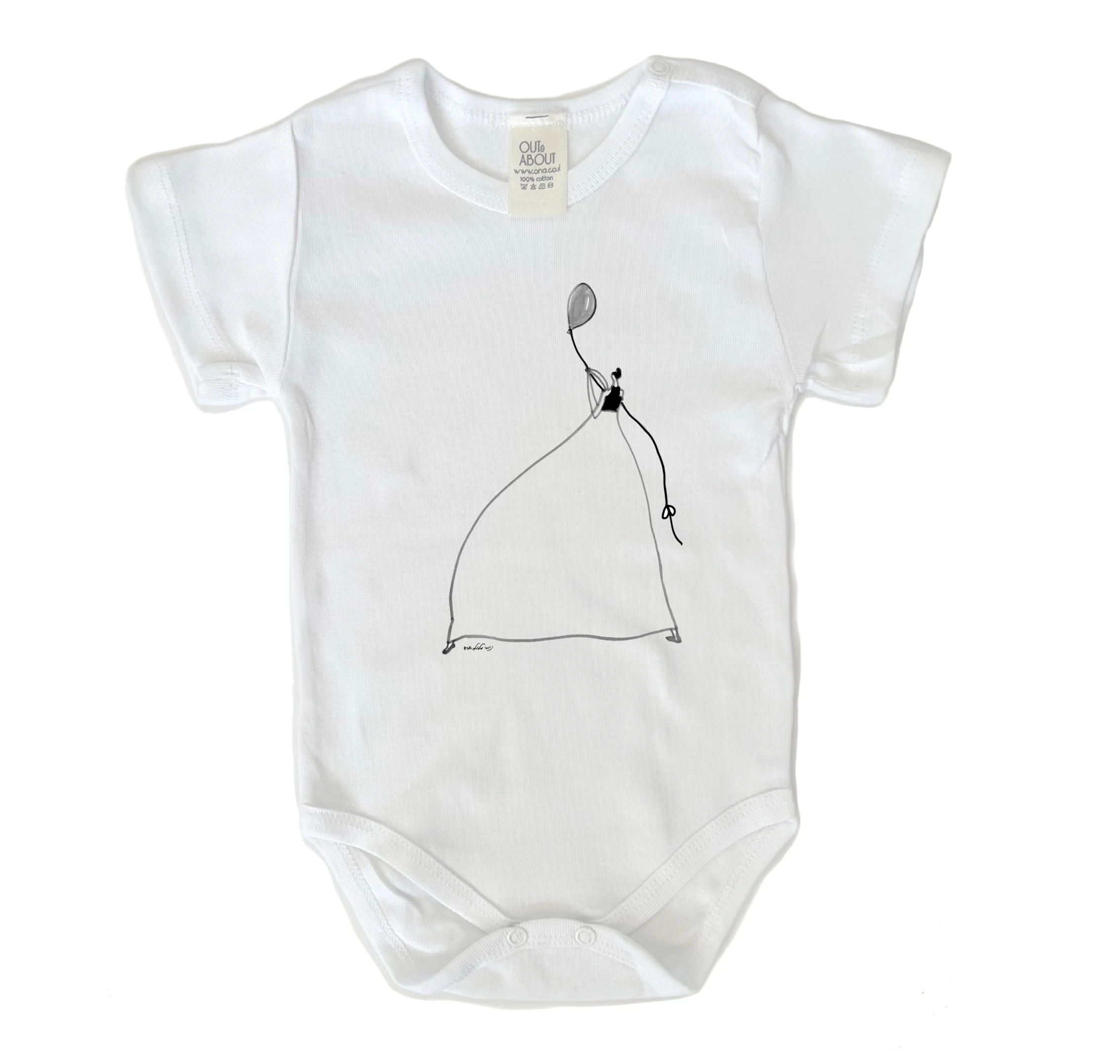 בגד גוף אישה עם בלון בגד גוף אישה עם בלון