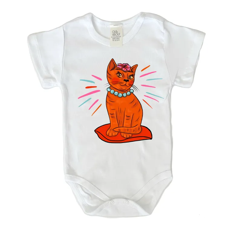 orange cat bodysuit