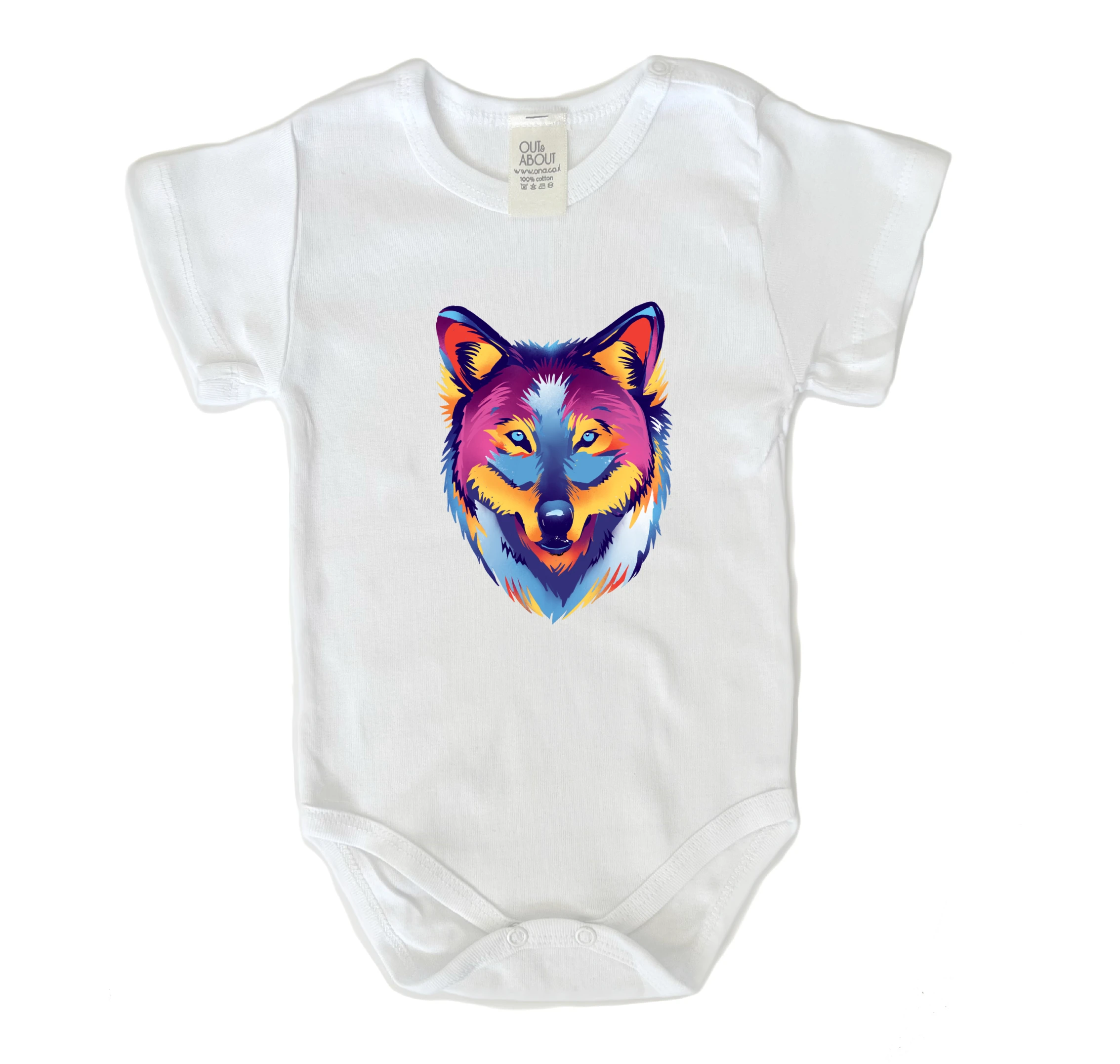 בגד גוף זאב צבעוני בגד גוף זאב צבעוני