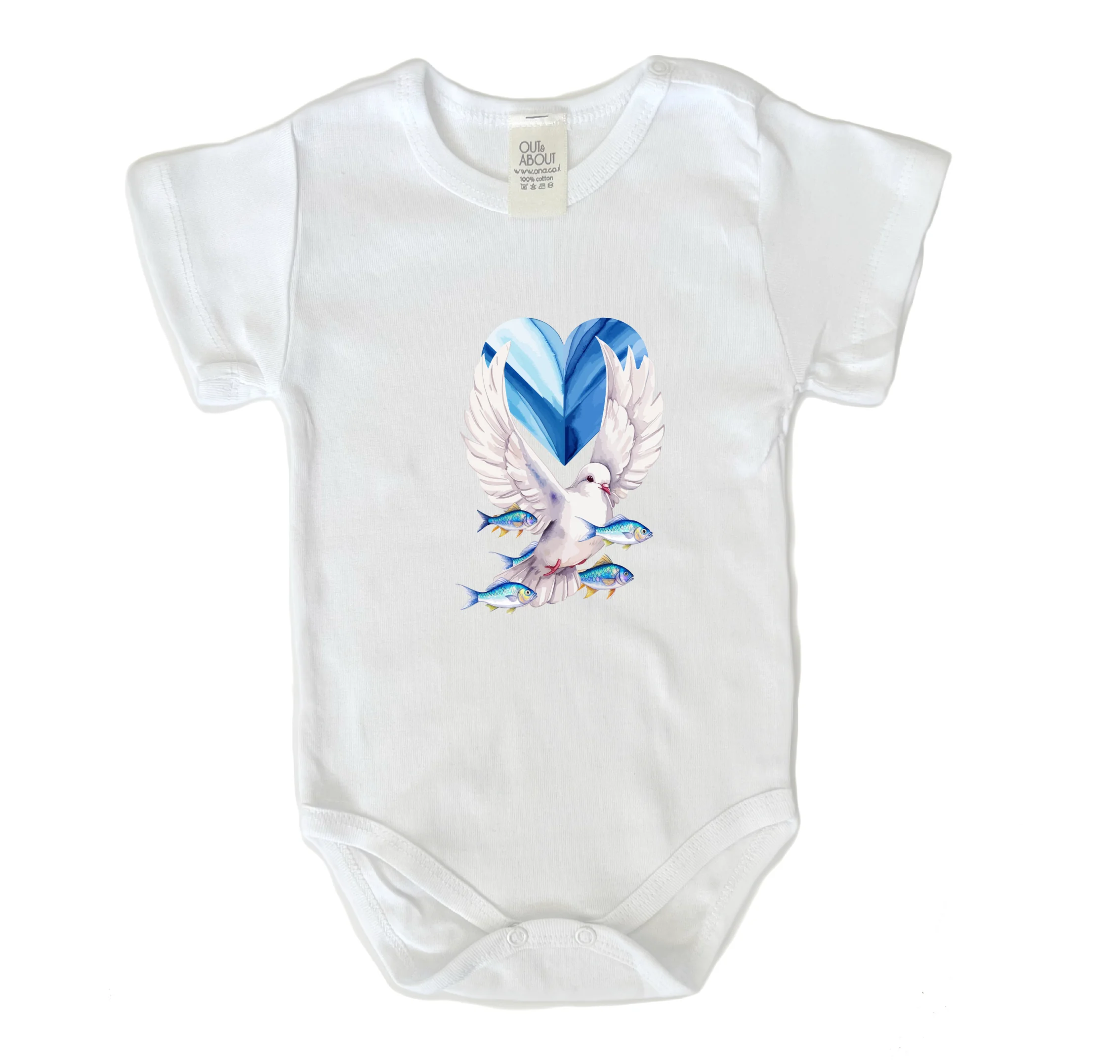 בגד גוף יונת השלום מים