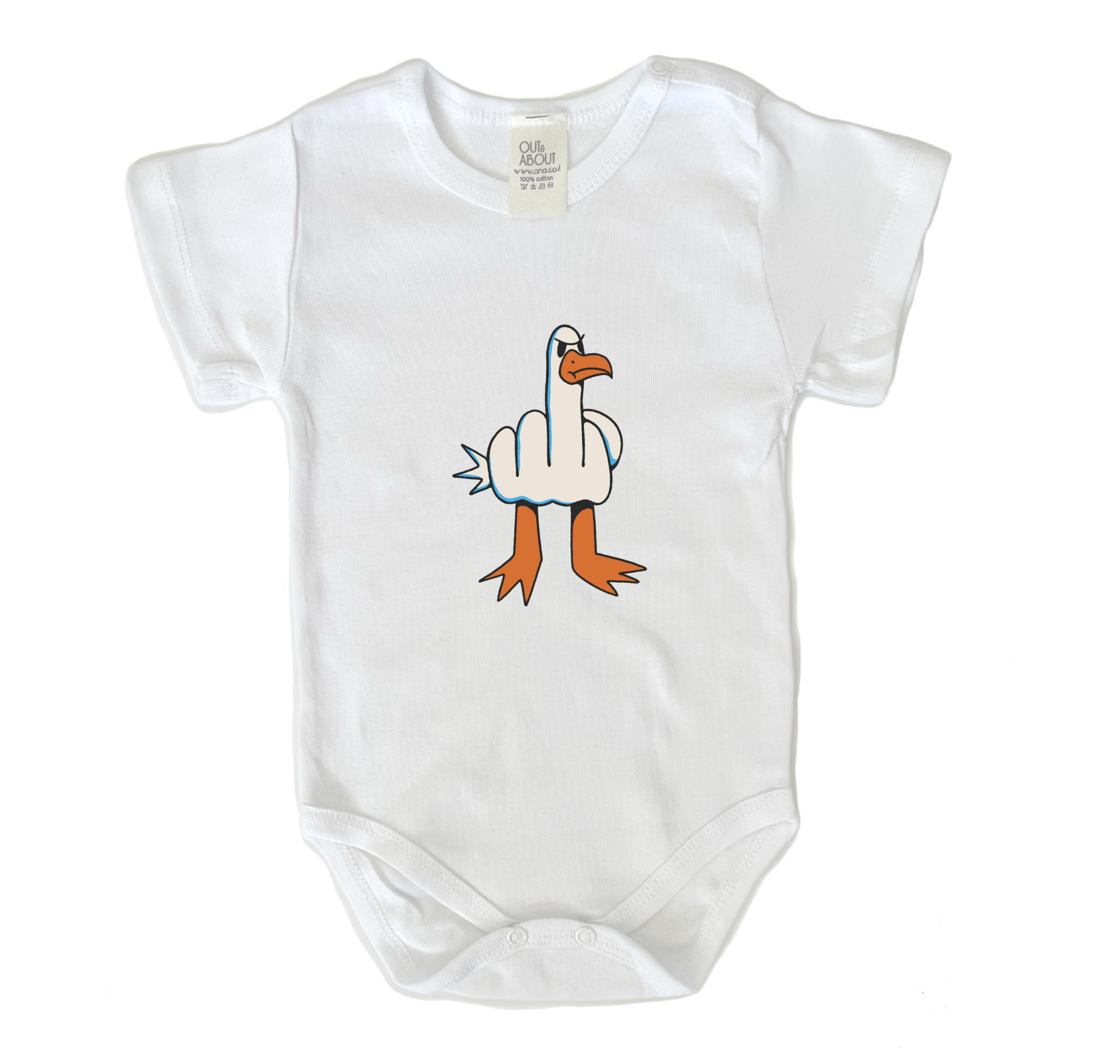 בגד גוף שחף אצבע שלישית בגד גוף שחף אצבע שלישית