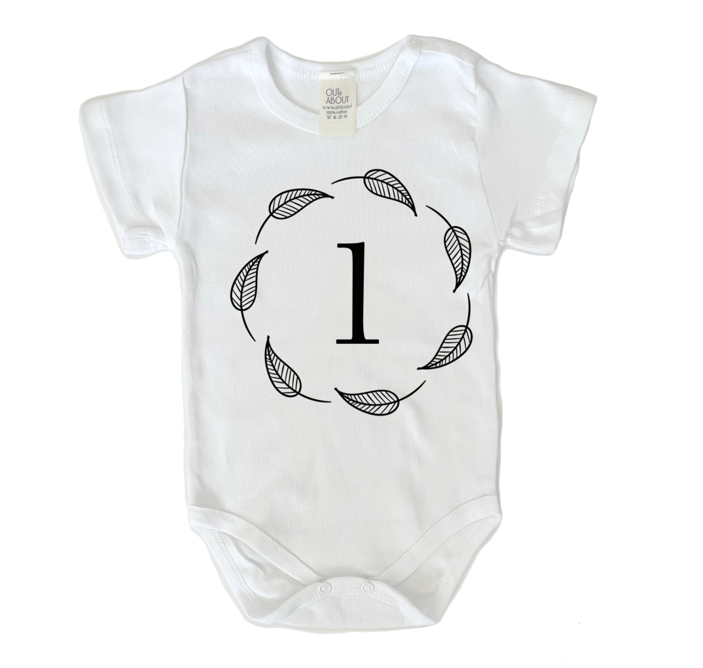 בגד גוף מסגרת עלים ומספר בגד גוף מסגרת עלים ומספר