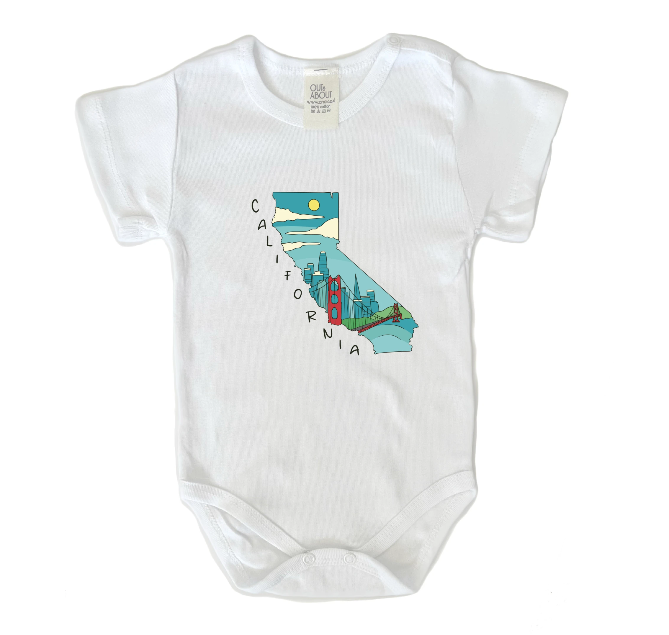 בגד גוף מפת קליפורניה בגד גוף מפת קליפורניה