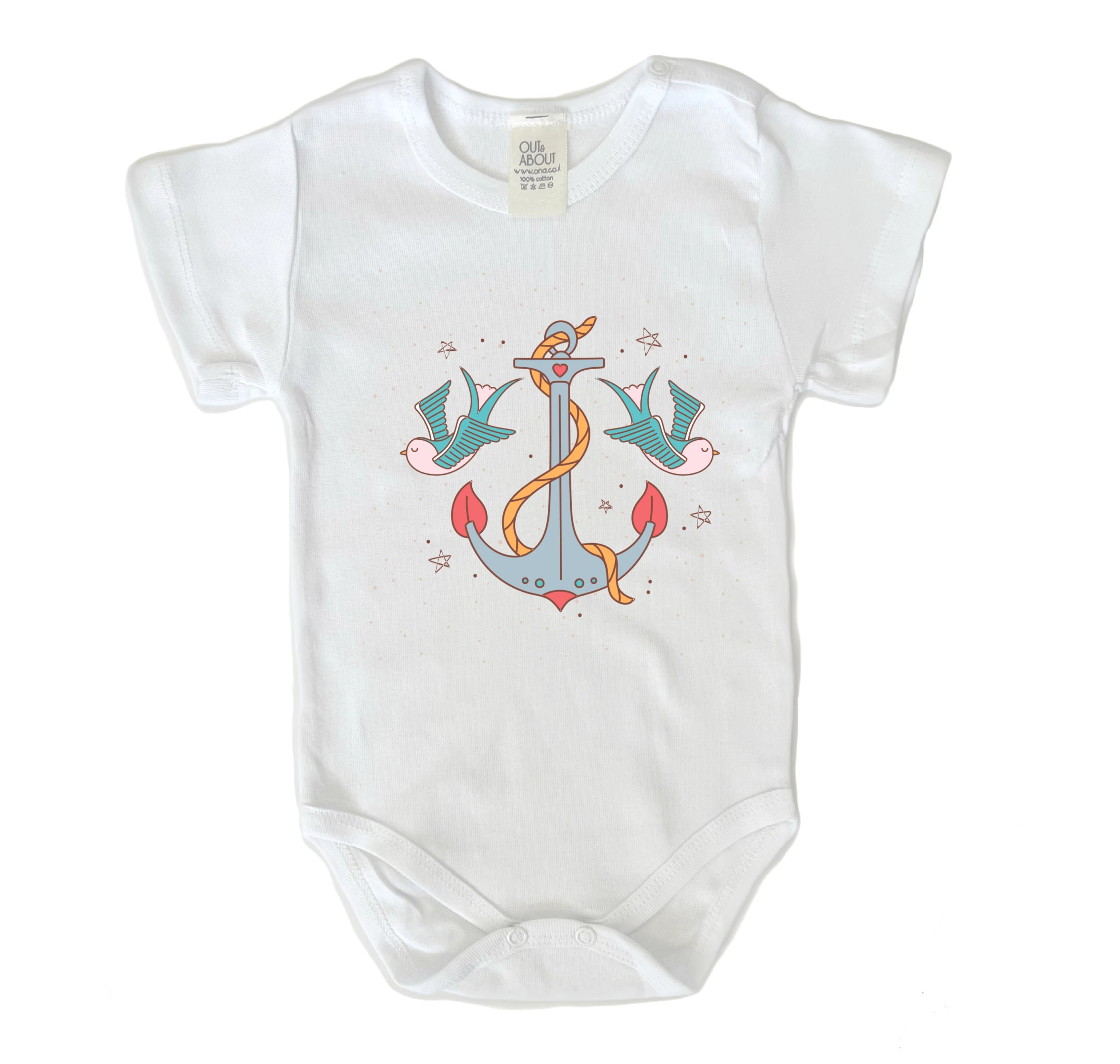 בגד גוף קעקוע עוגן בגד גוף קעקוע עוגן