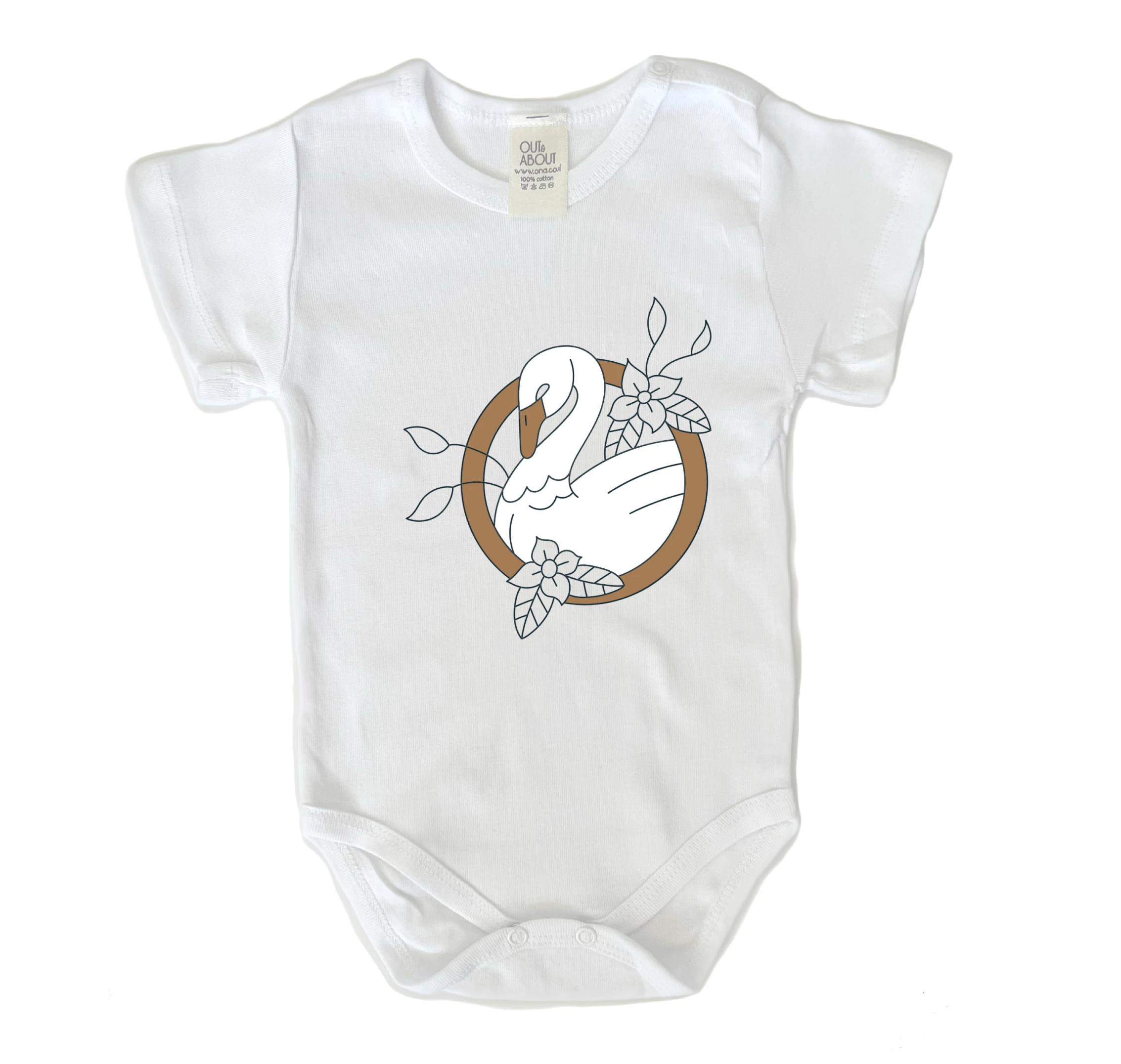 בגד גוף swan tattoo 1 בגד גוף swan tattoo 1