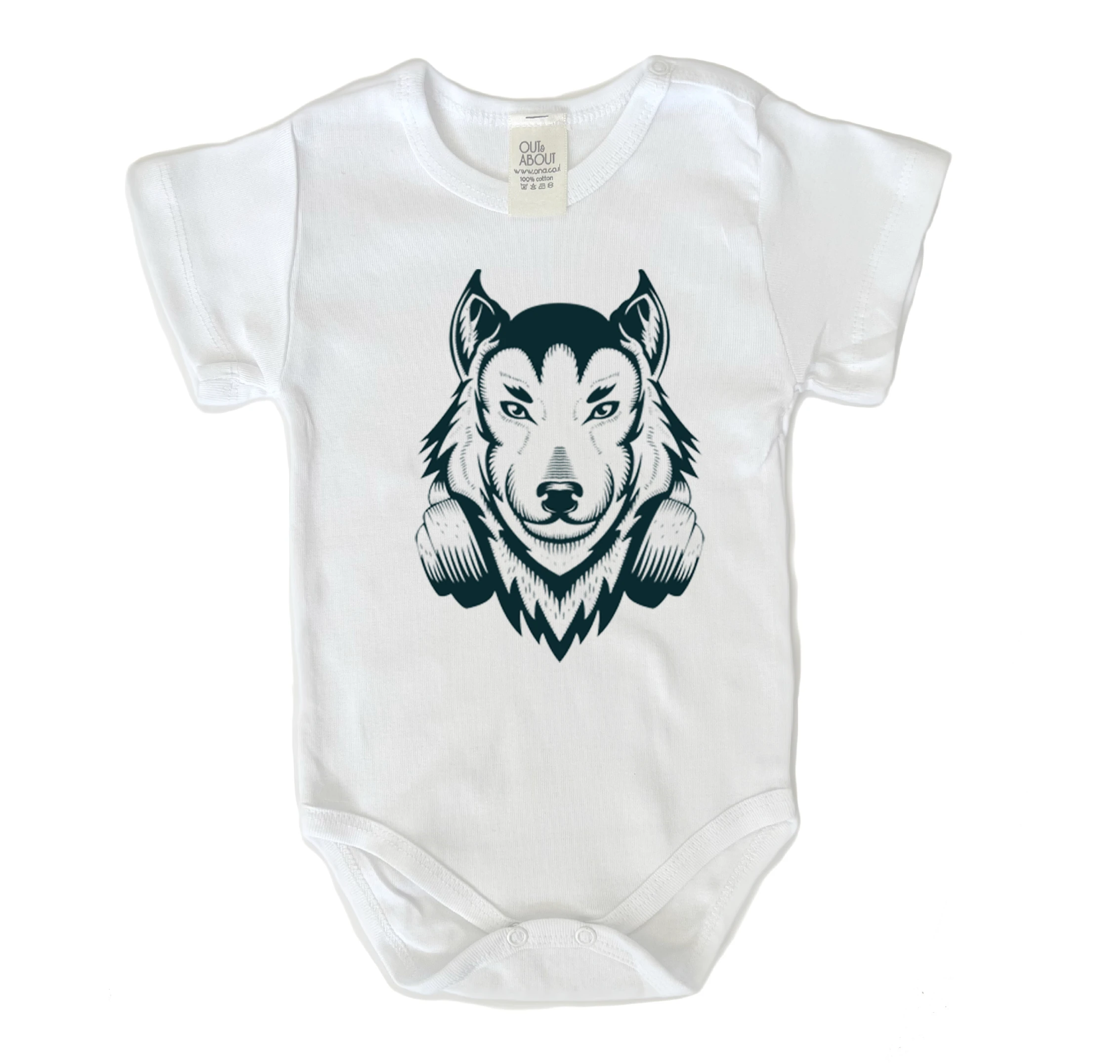 בגד גוף זאב עם אוזניות