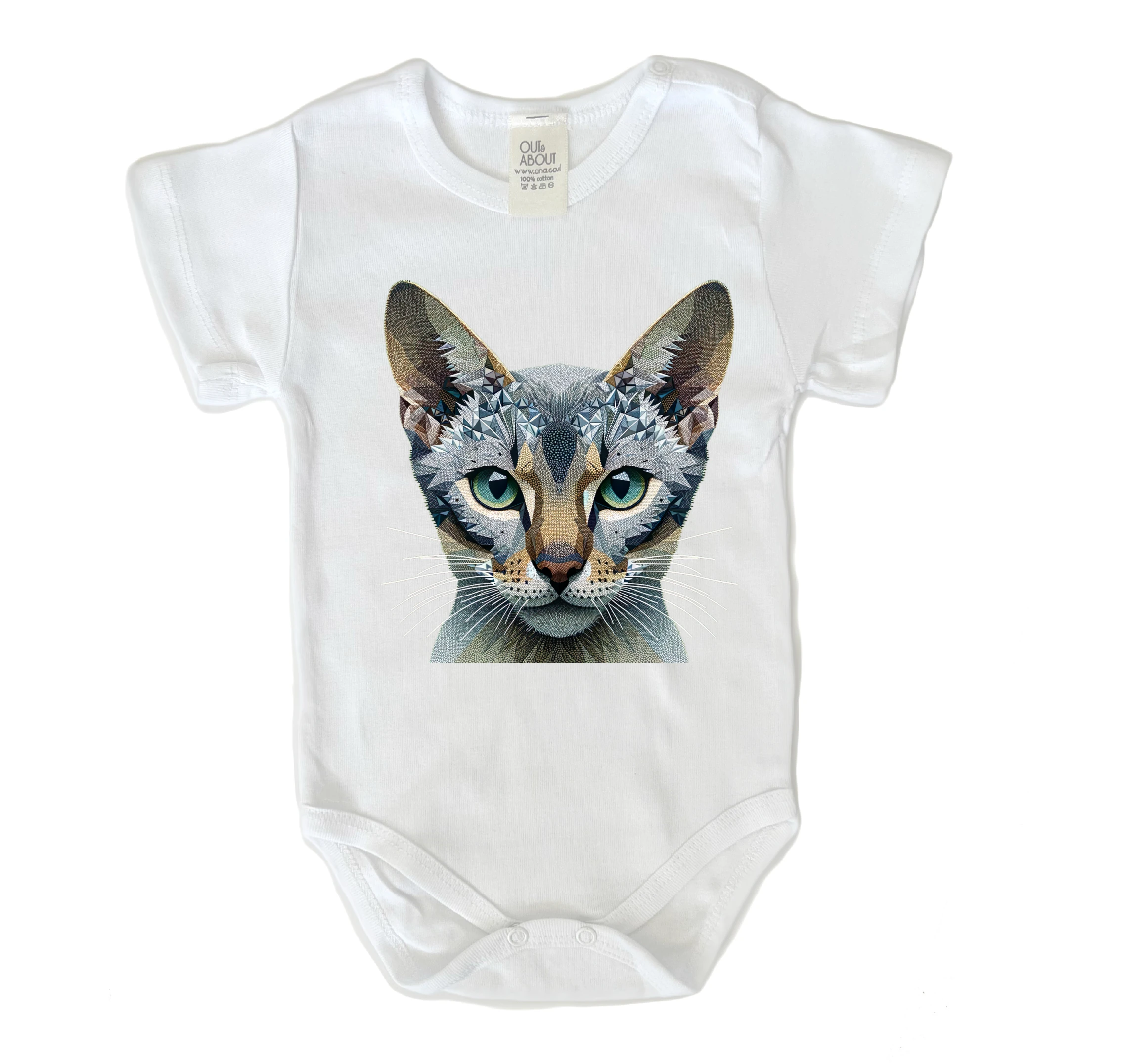 בגד גוף Triangulated cat 2 בגד גוף Triangulated cat 2