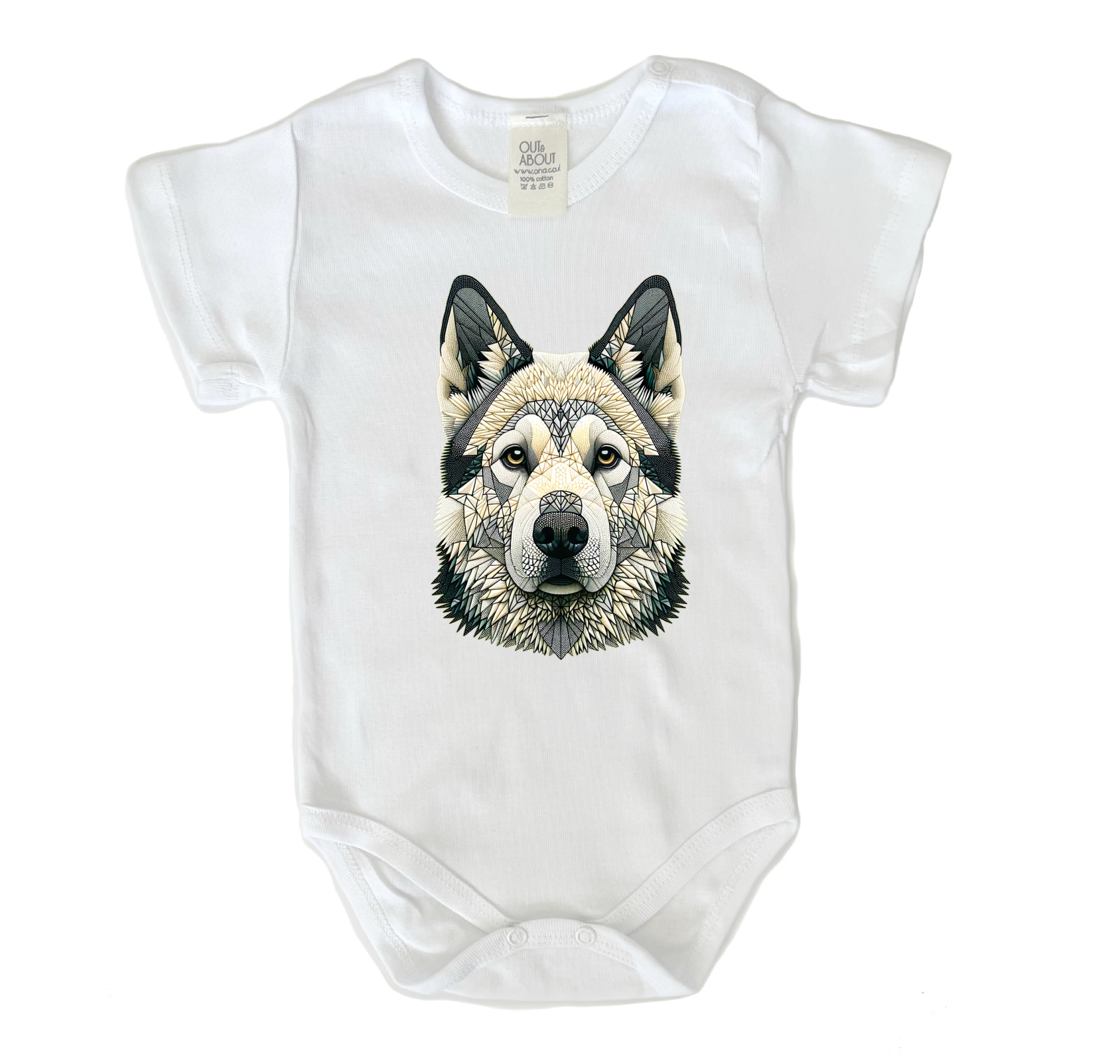 בגד גוף Triangulated dog 3 בגד גוף Triangulated dog 3