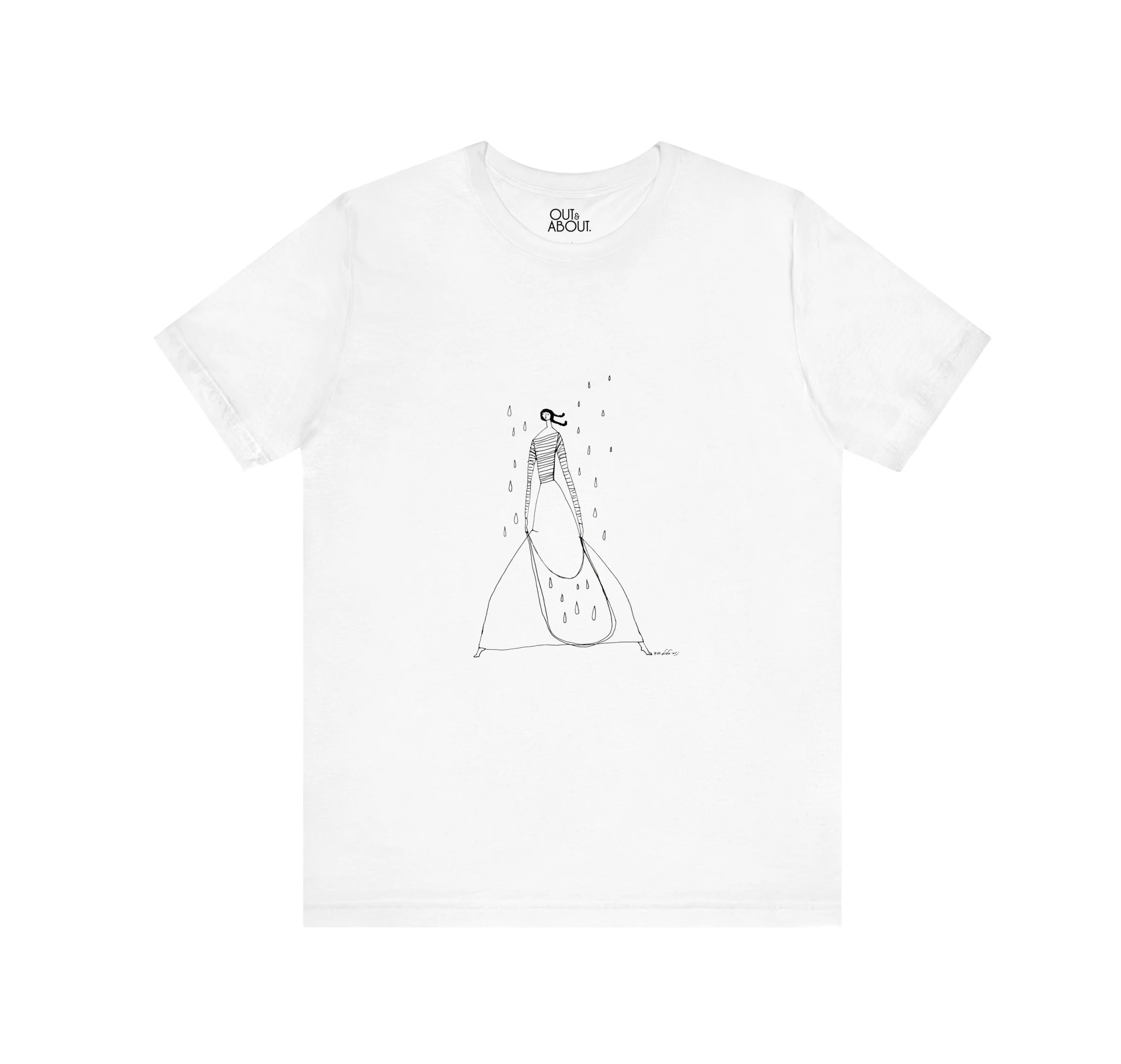 בייסיק טי אישה בגשם