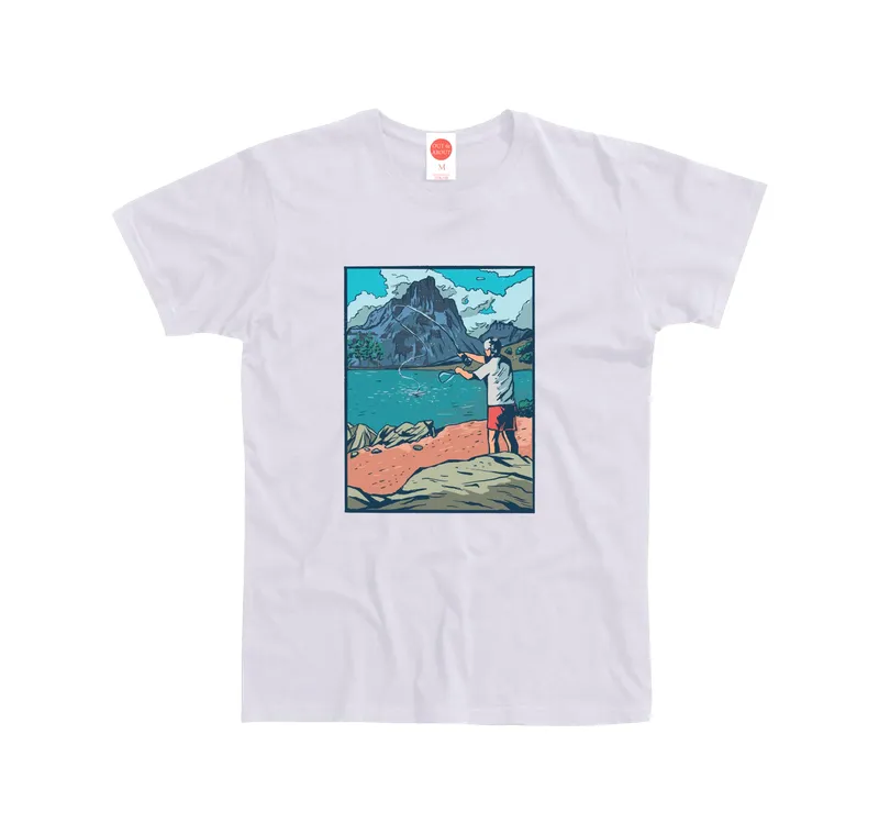 Basic T-shirt Fishing in the Mountains