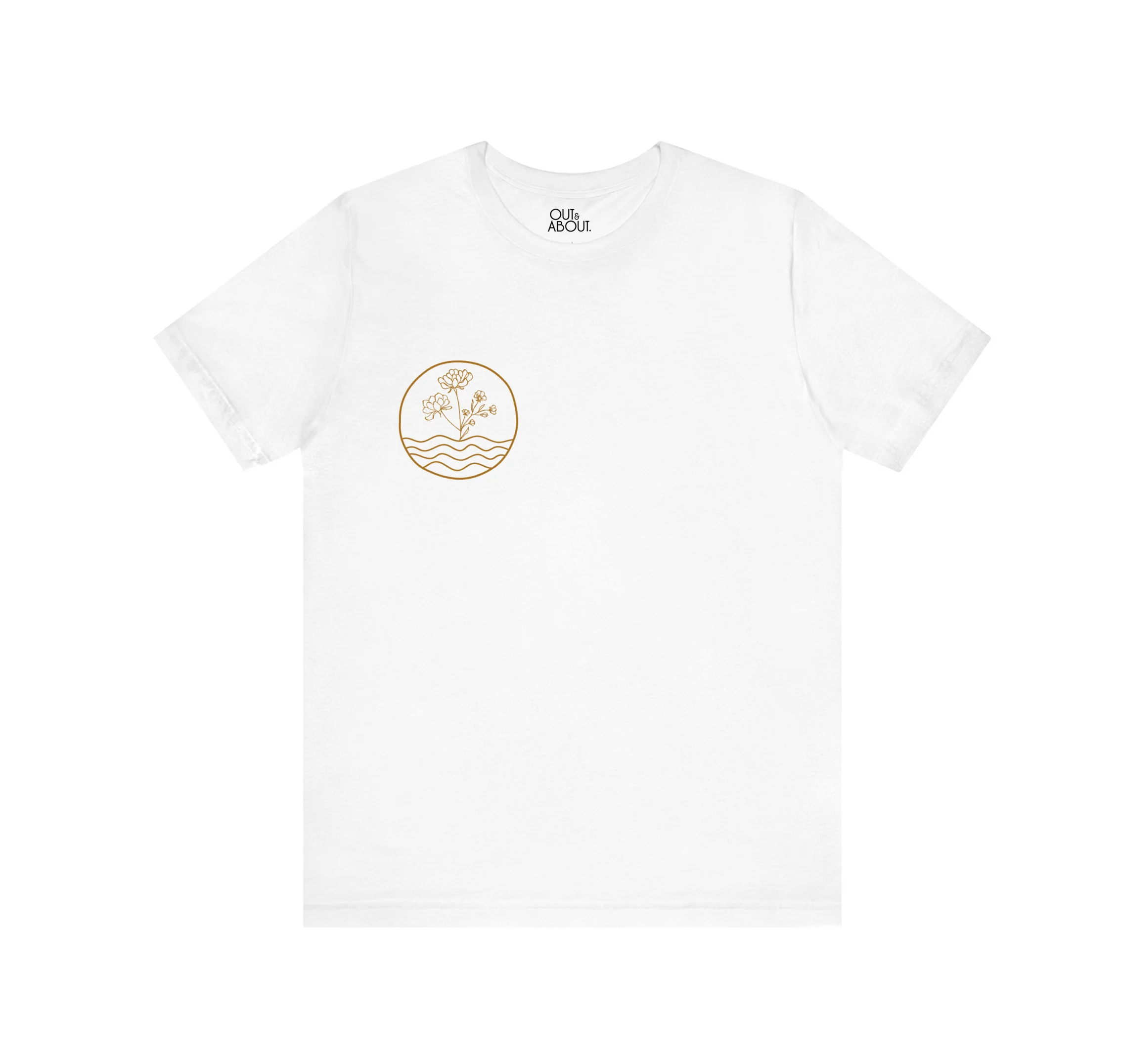 בייסיק טי פרחים מינימאליסטיים