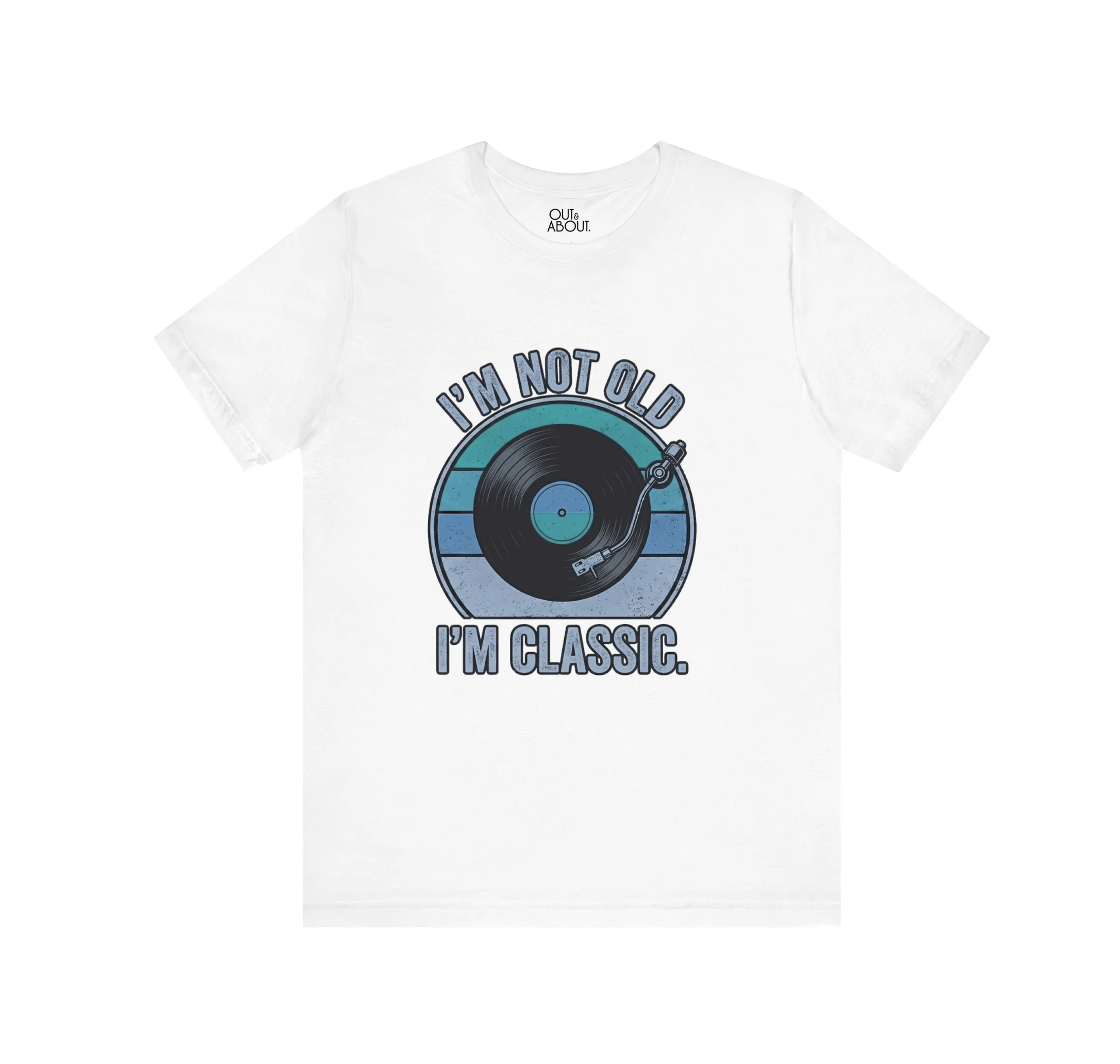 בייסיק טי not old classic vinyl – לבן, XL