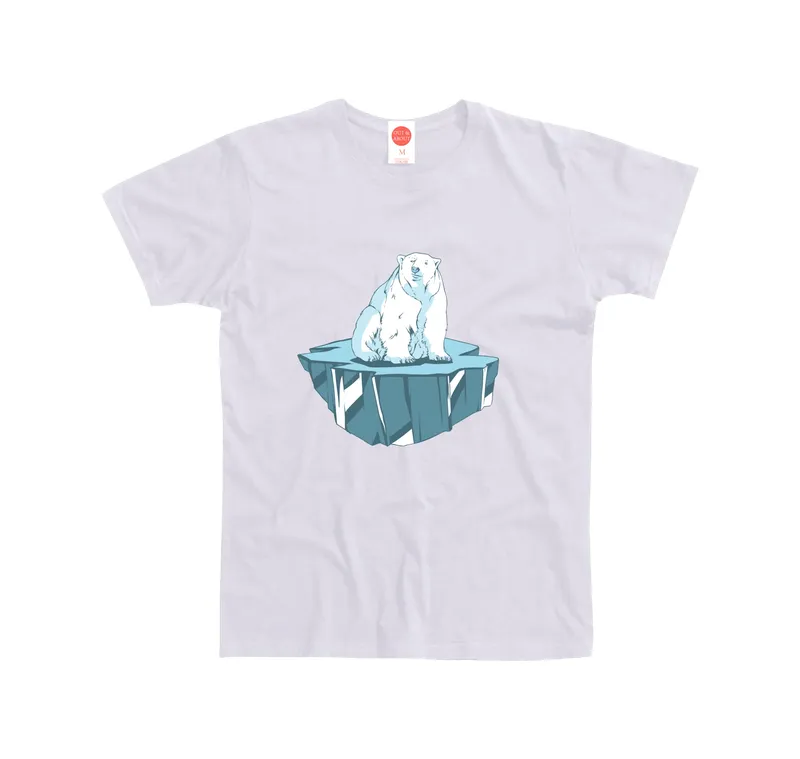 Basic T-shirt Bear on a Glacier