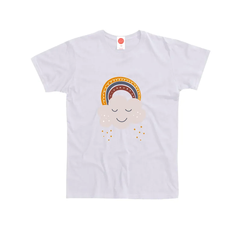 Basic Rainbow and Cloud Tee