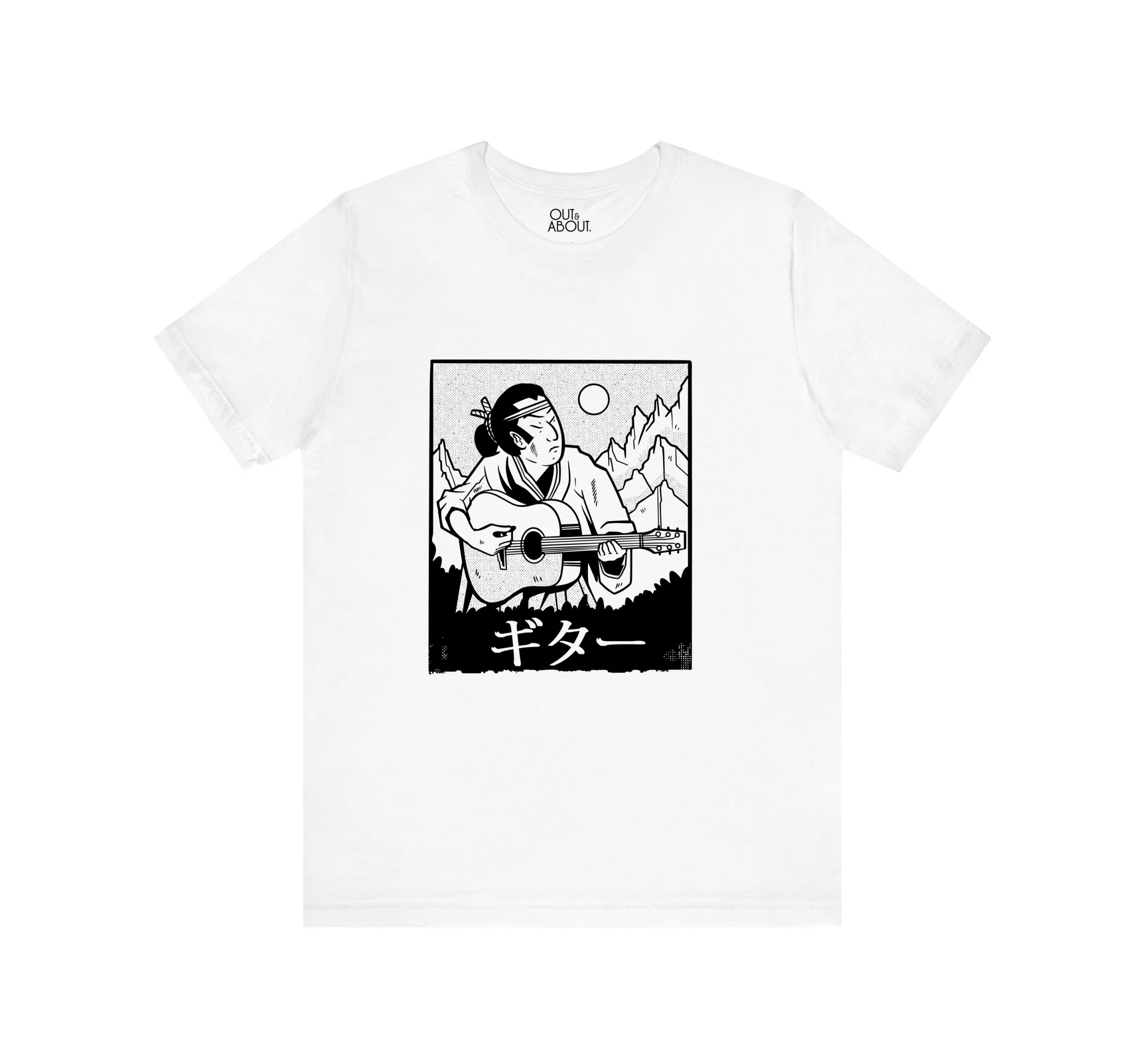 חולצה סמוראי מנגן בגיטרה חולצה סמוראי מנגן בגיטרה