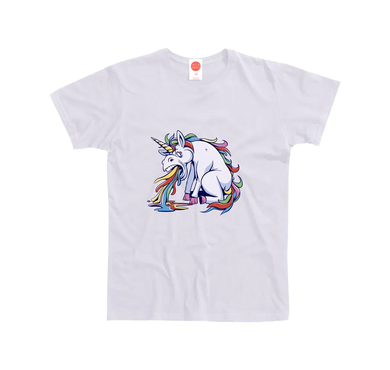 Basic unicorn-puke tee