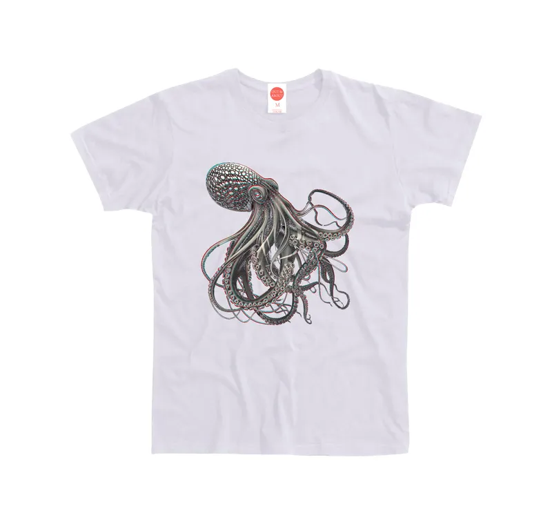 Basic T-shirt octopus glow 2