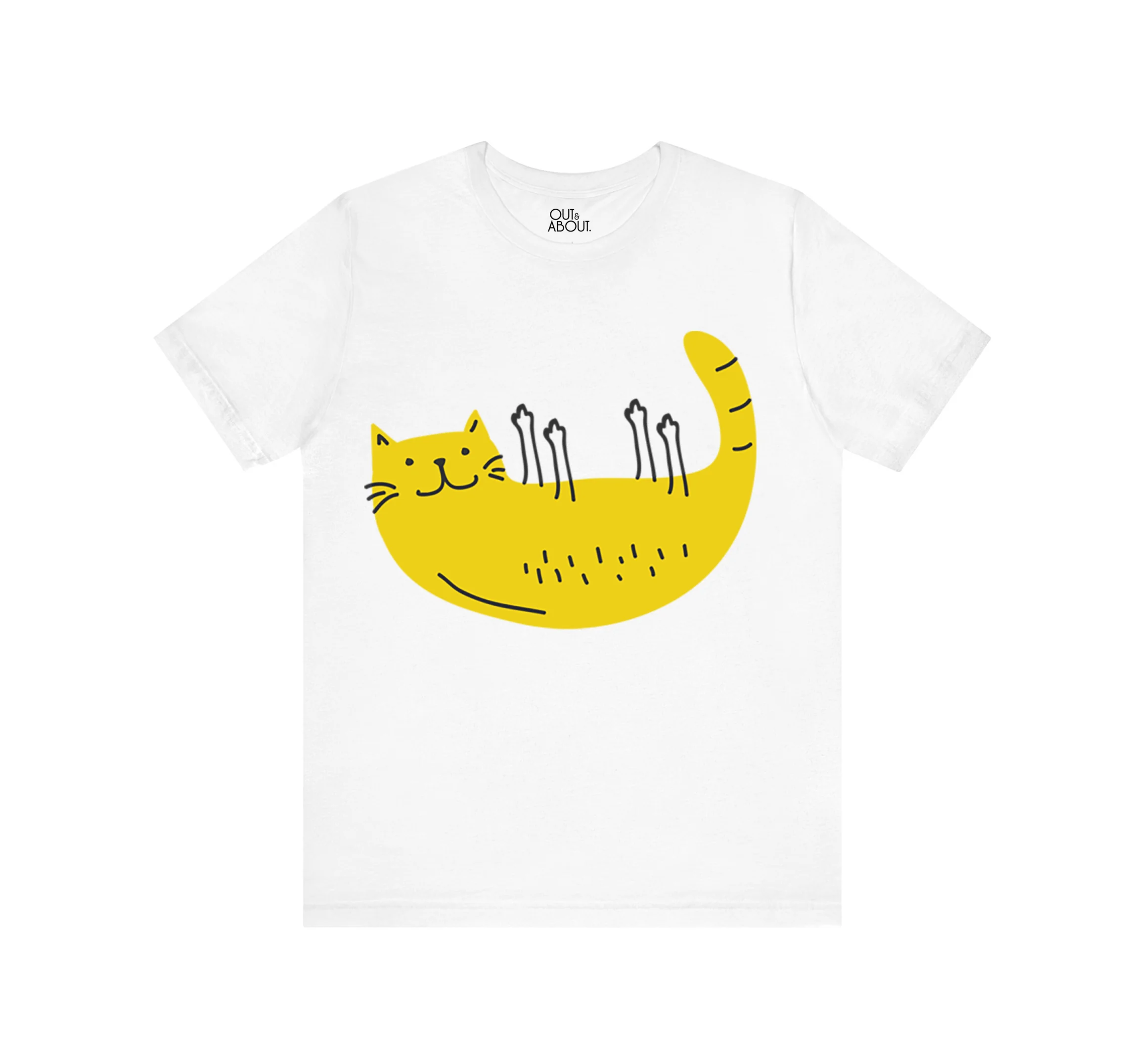 חולצה חתול על הגב