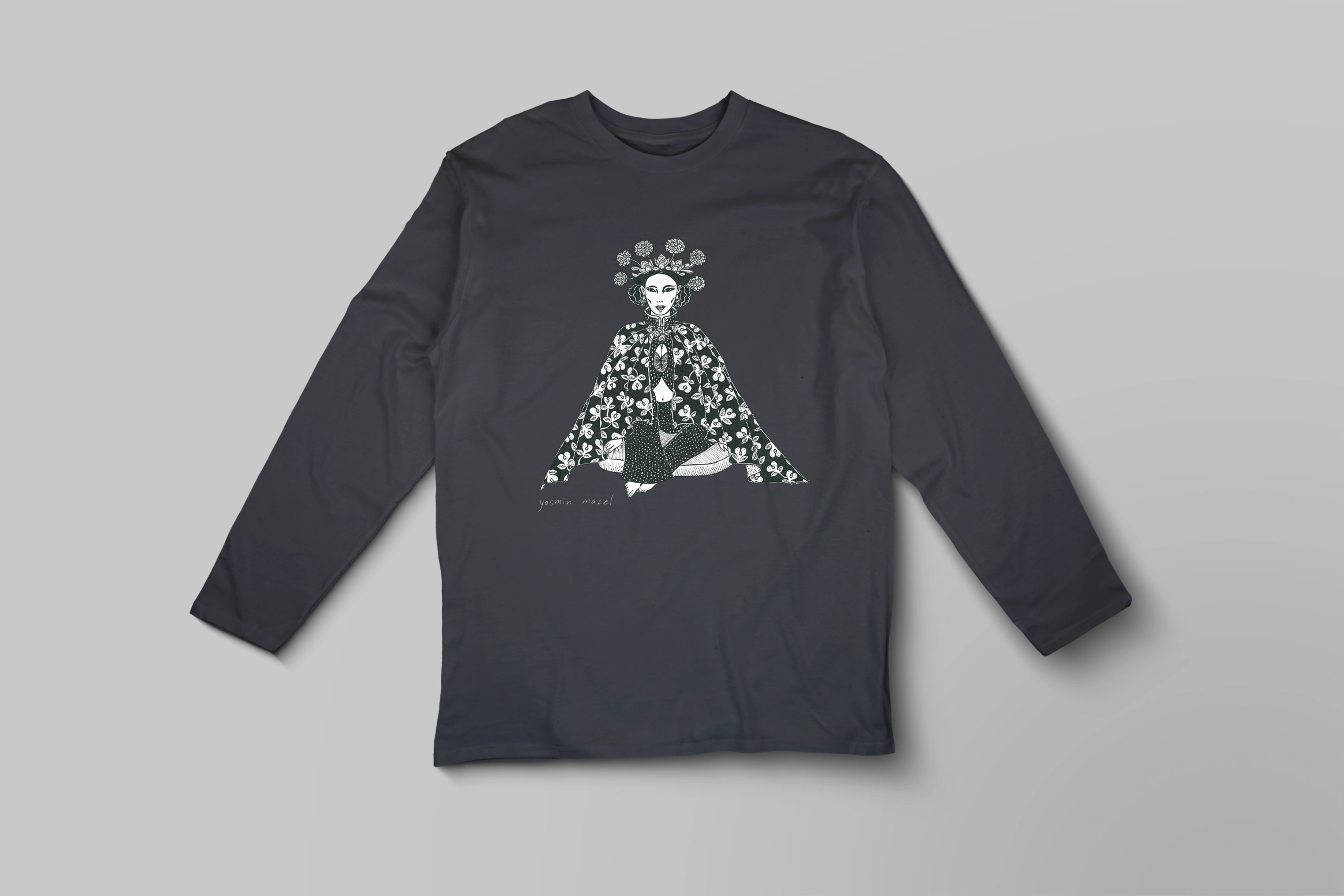 תצוגה חלופית של חולצה ארוכה אישה עם כתר