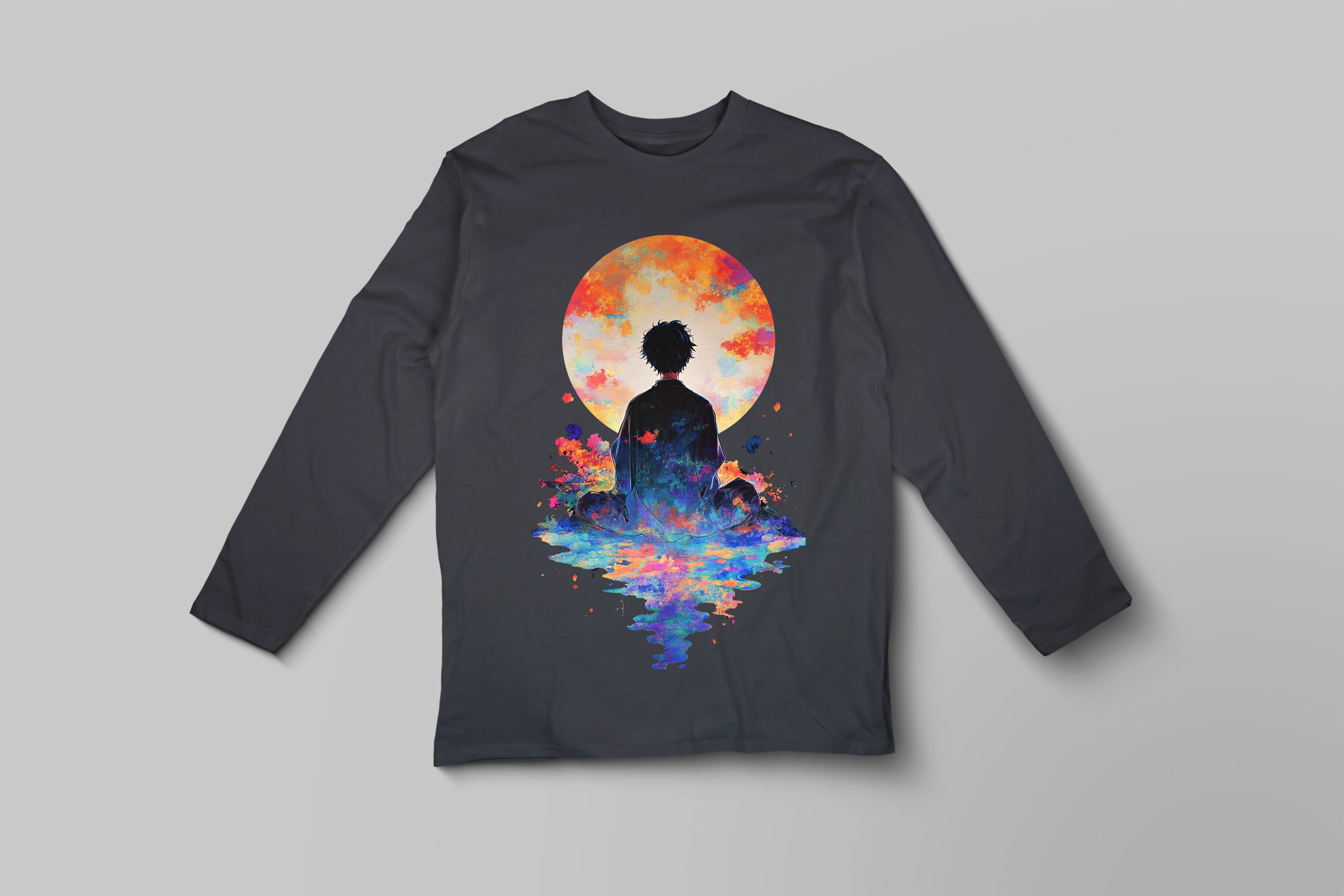 תצוגה חלופית של חולצה ארוכה מדיטציה בשקיעה