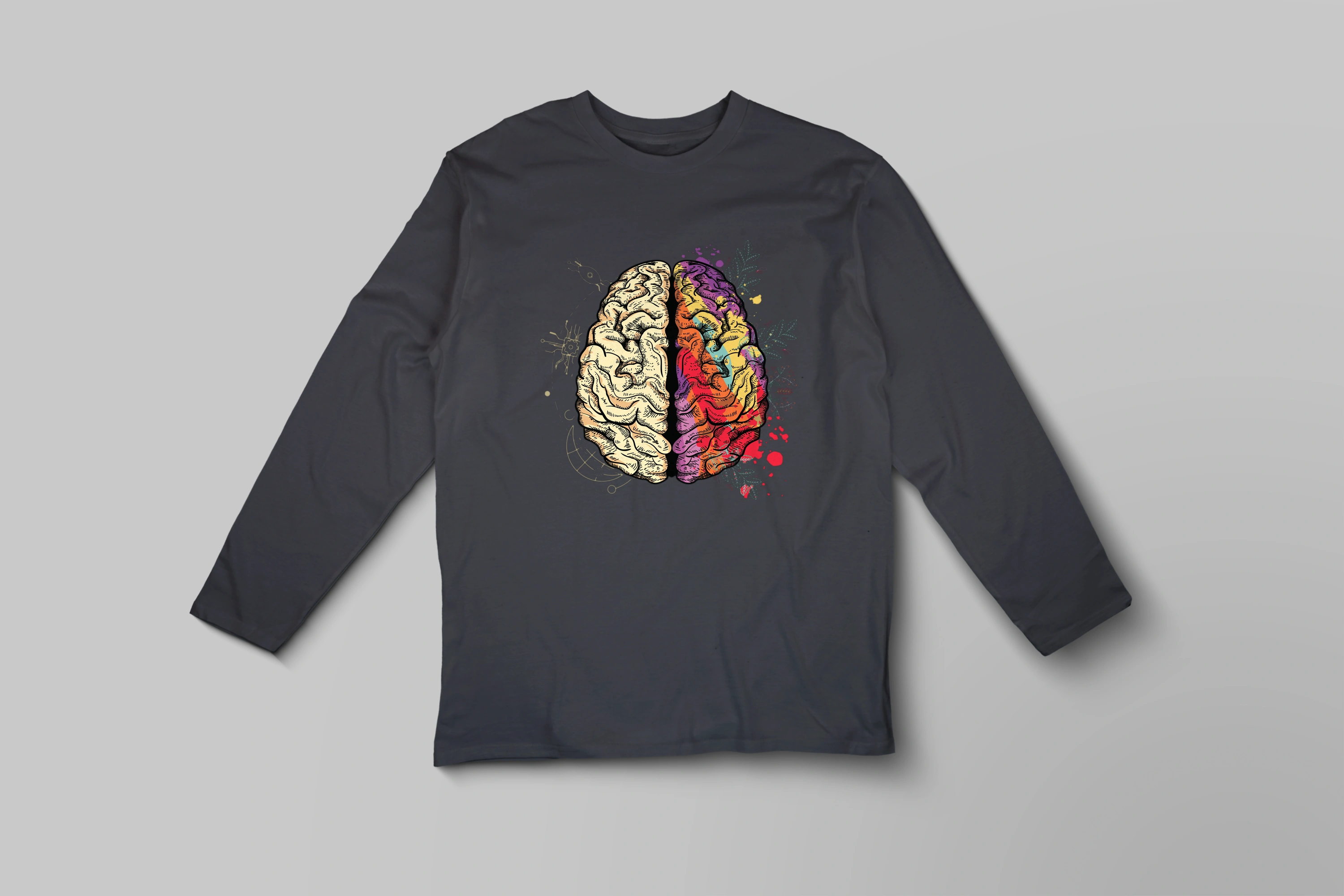 תצוגה חלופית של חולצה ארוכה חלקי המוח