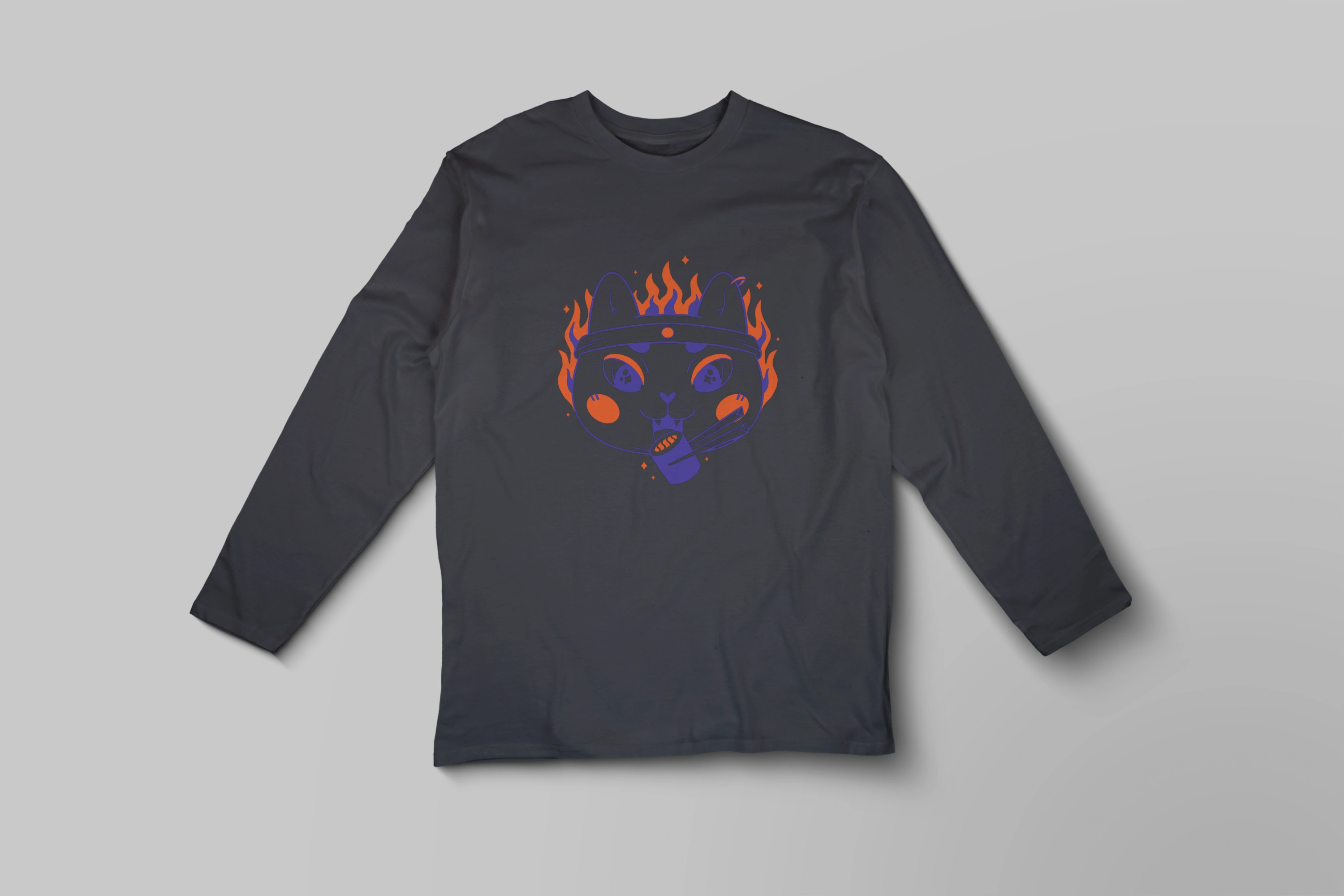 חולצה ארוכה fire cat