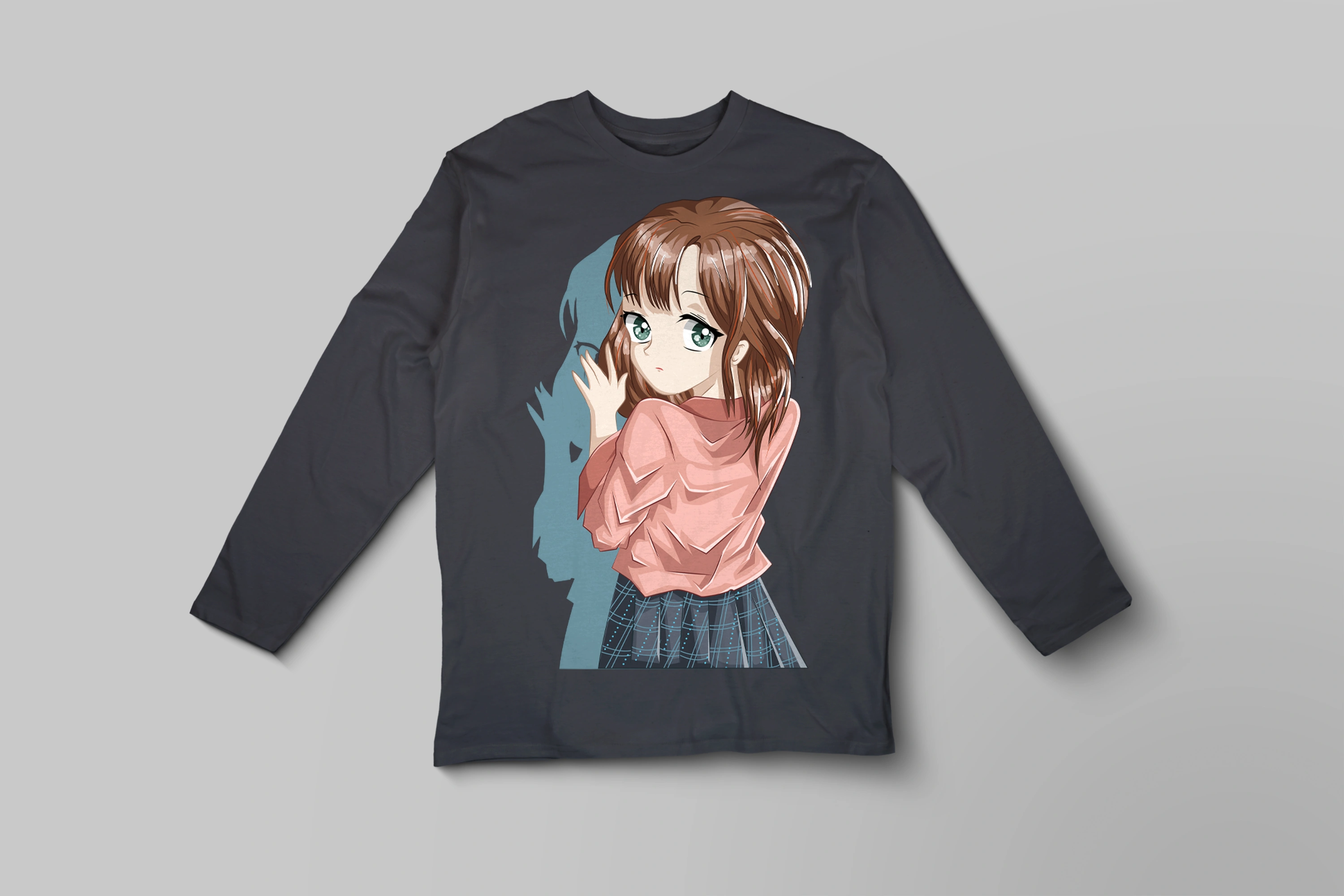 תצוגה חלופית של חולצה ארוכה ילדה אנימה