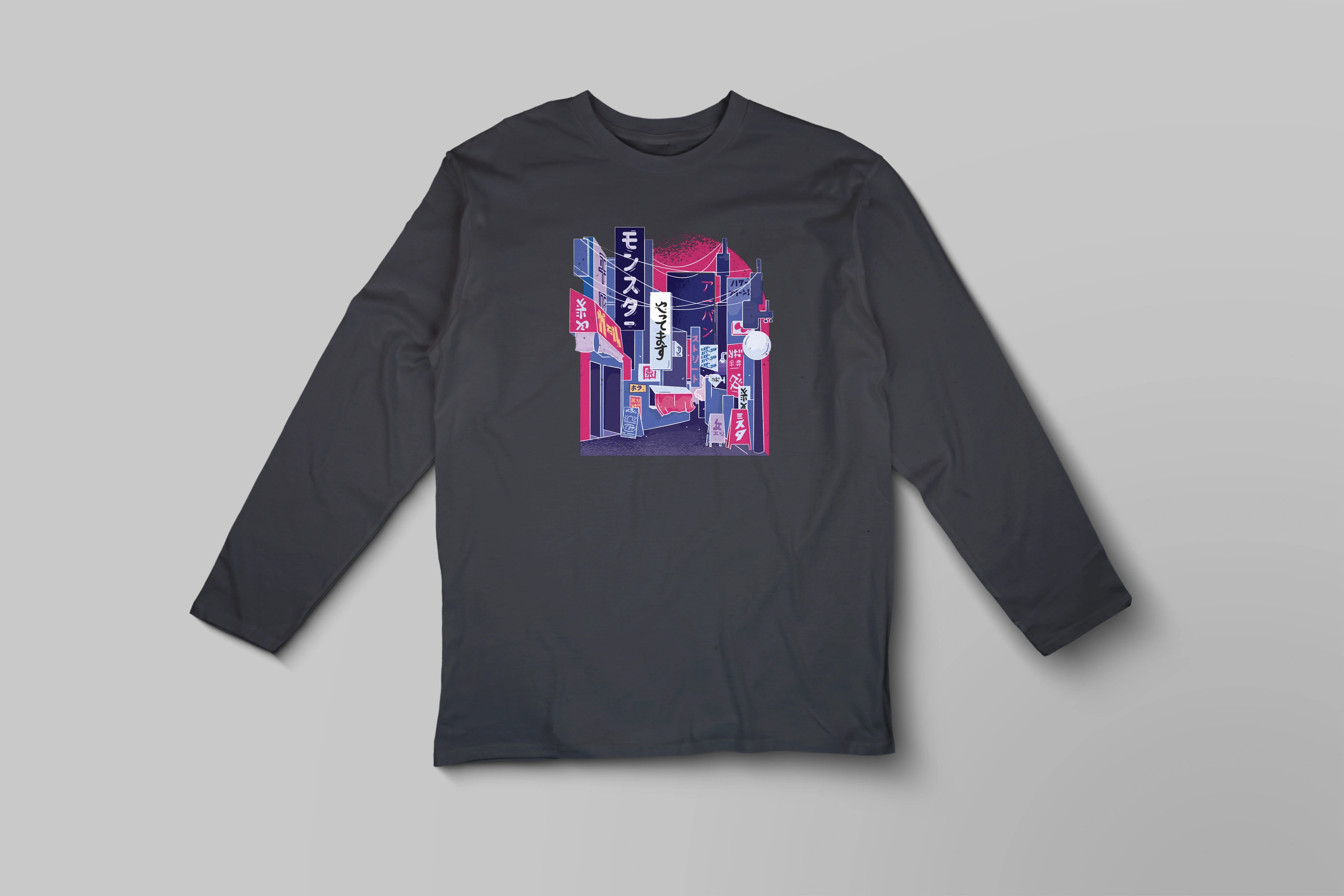 תצוגה חלופית של חולצה ארוכה סמטה ביפן