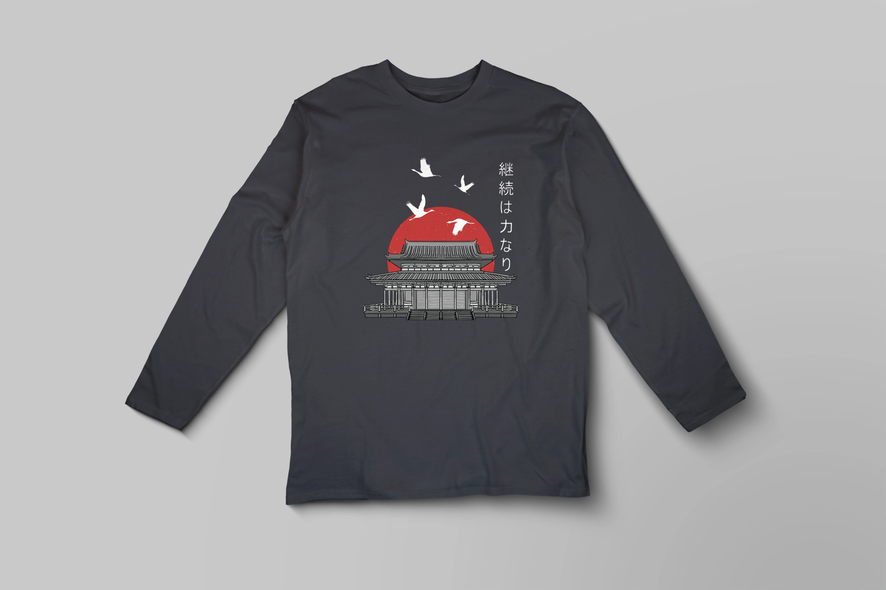 תצוגה חלופית של חולצה ארוכה מקדש וציפורים