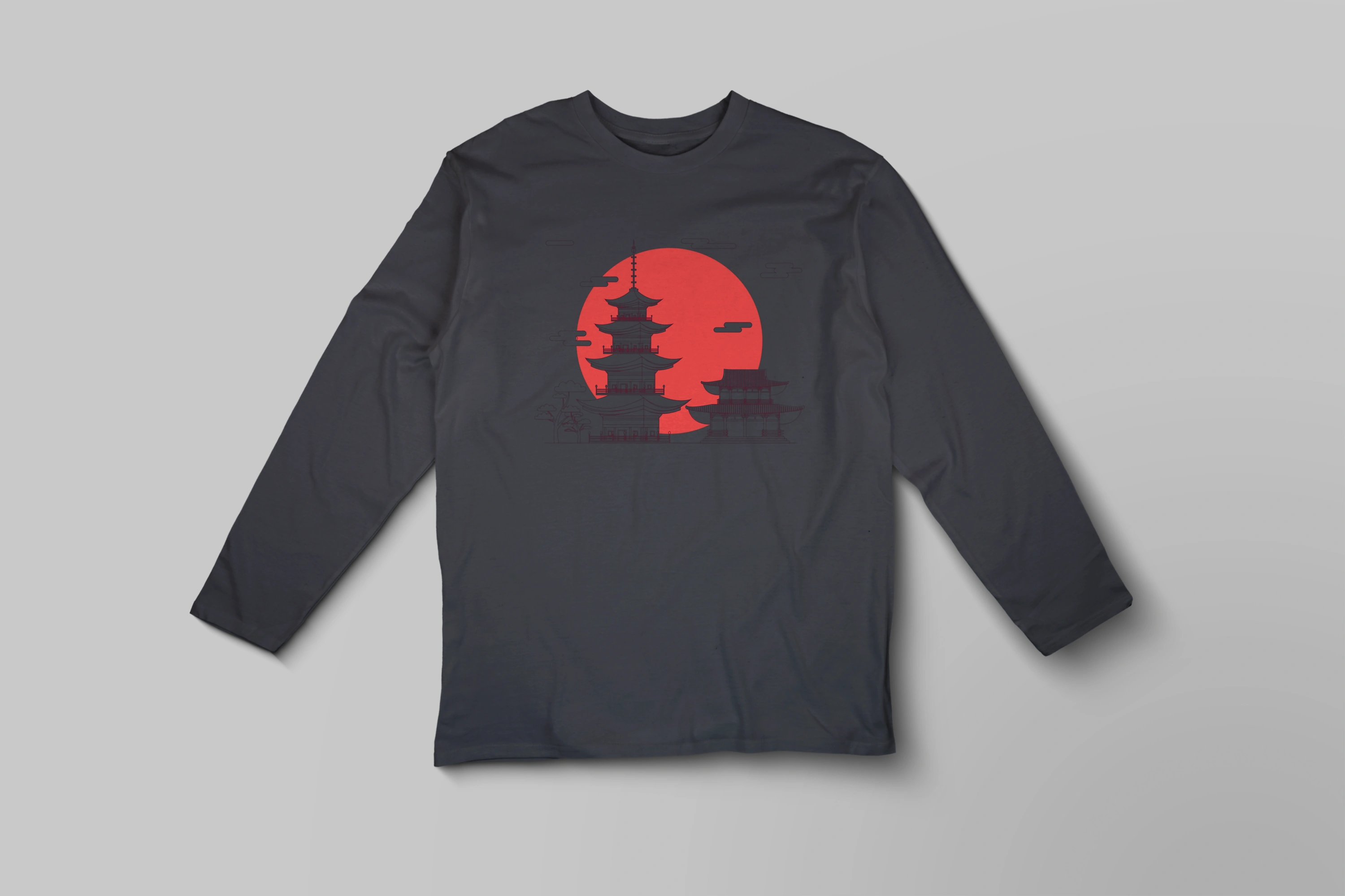 חולצה ארוכה מקדש יפני