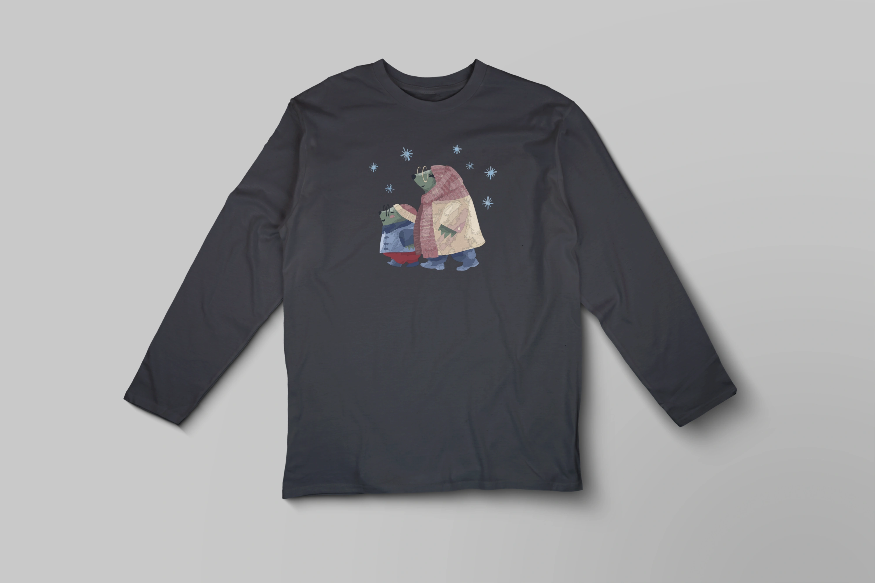 חולצה ארוכה עכברים עם משקפיים