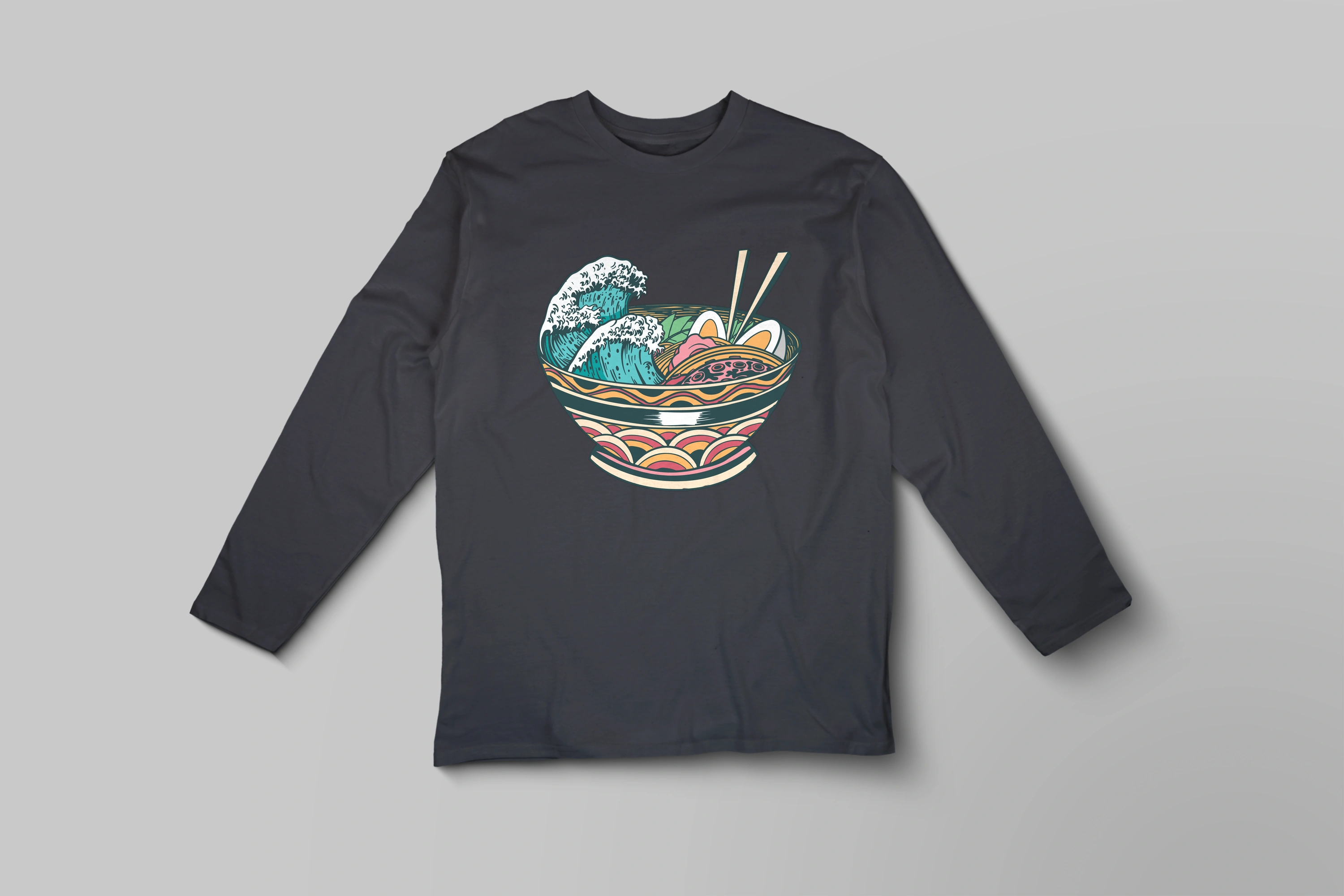 תצוגה חלופית של חולצה ארוכה ראמן גלים