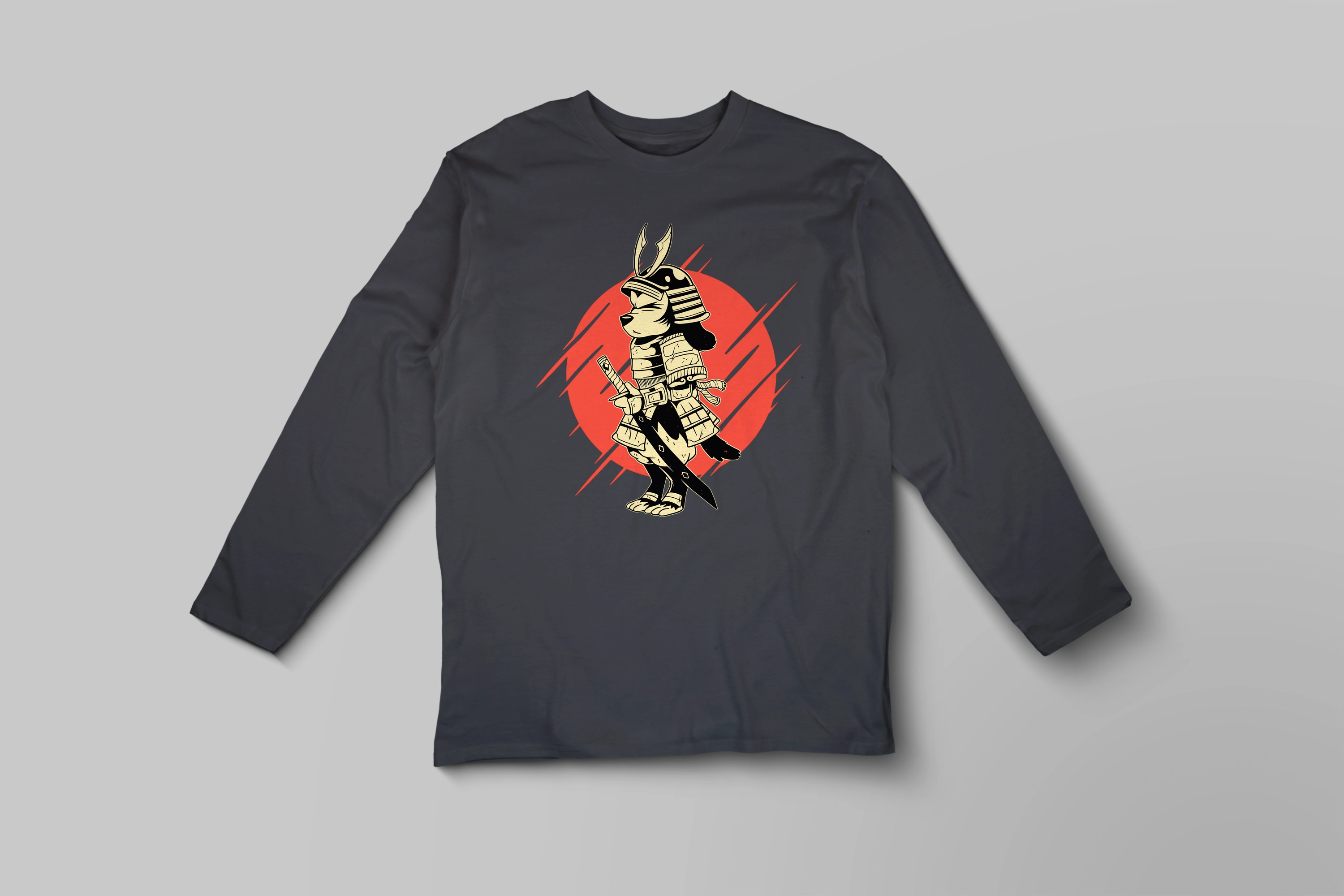 חולצה ארוכה כלב סמוראי