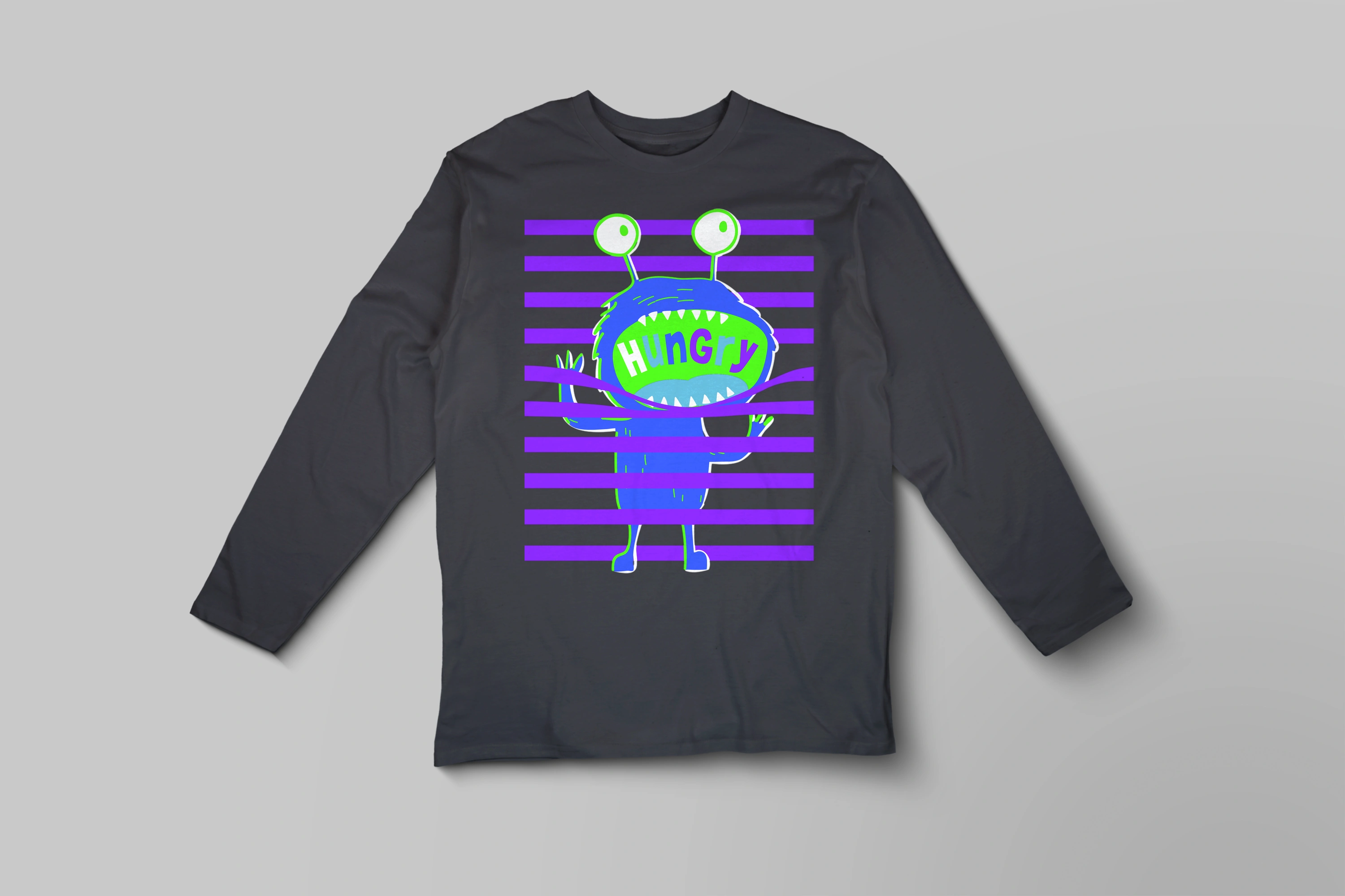 תצוגה חלופית של חולצה ארוכה מפלצת בחלון