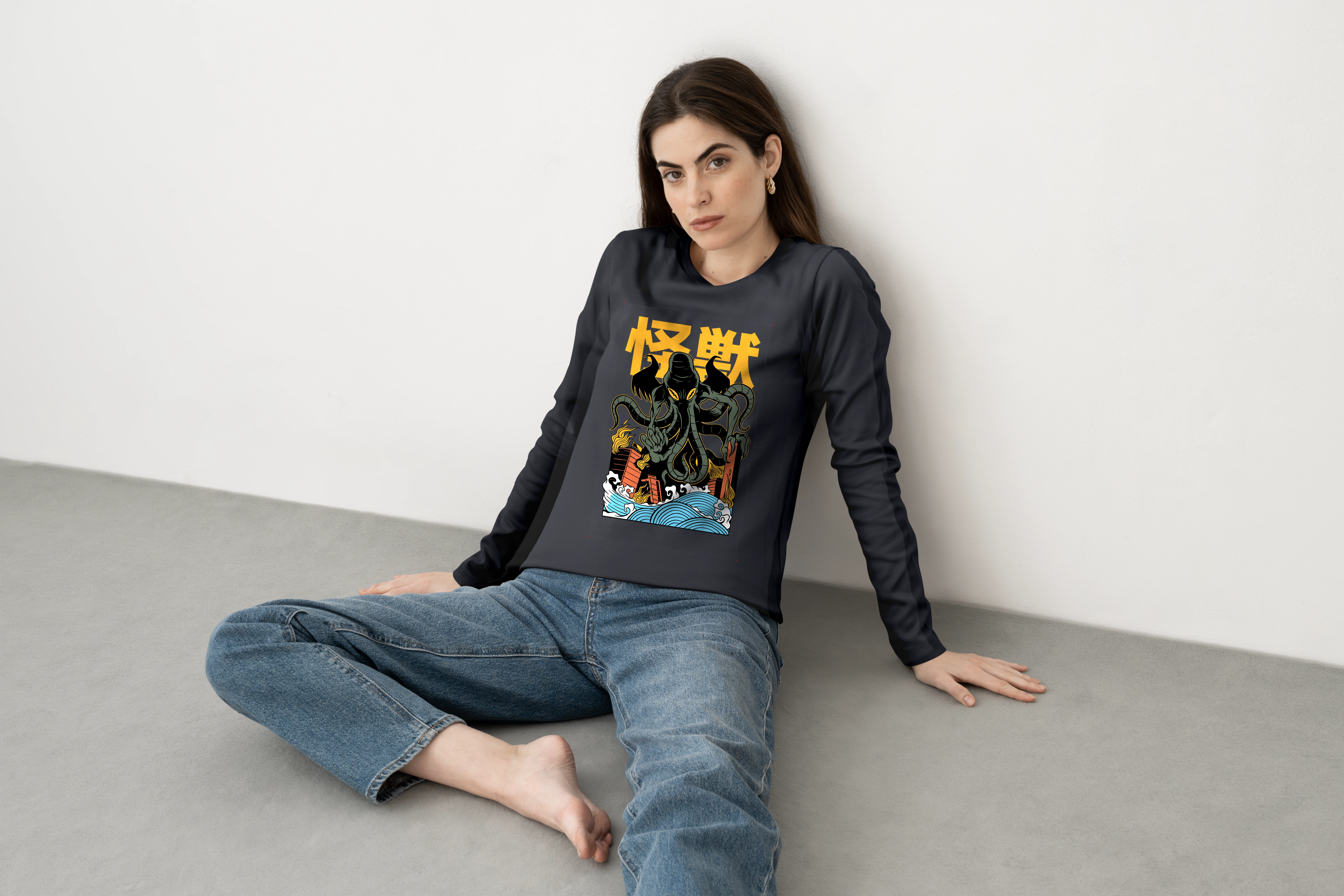 תצוגה חלופית של חולצה ארוכה צונאמי