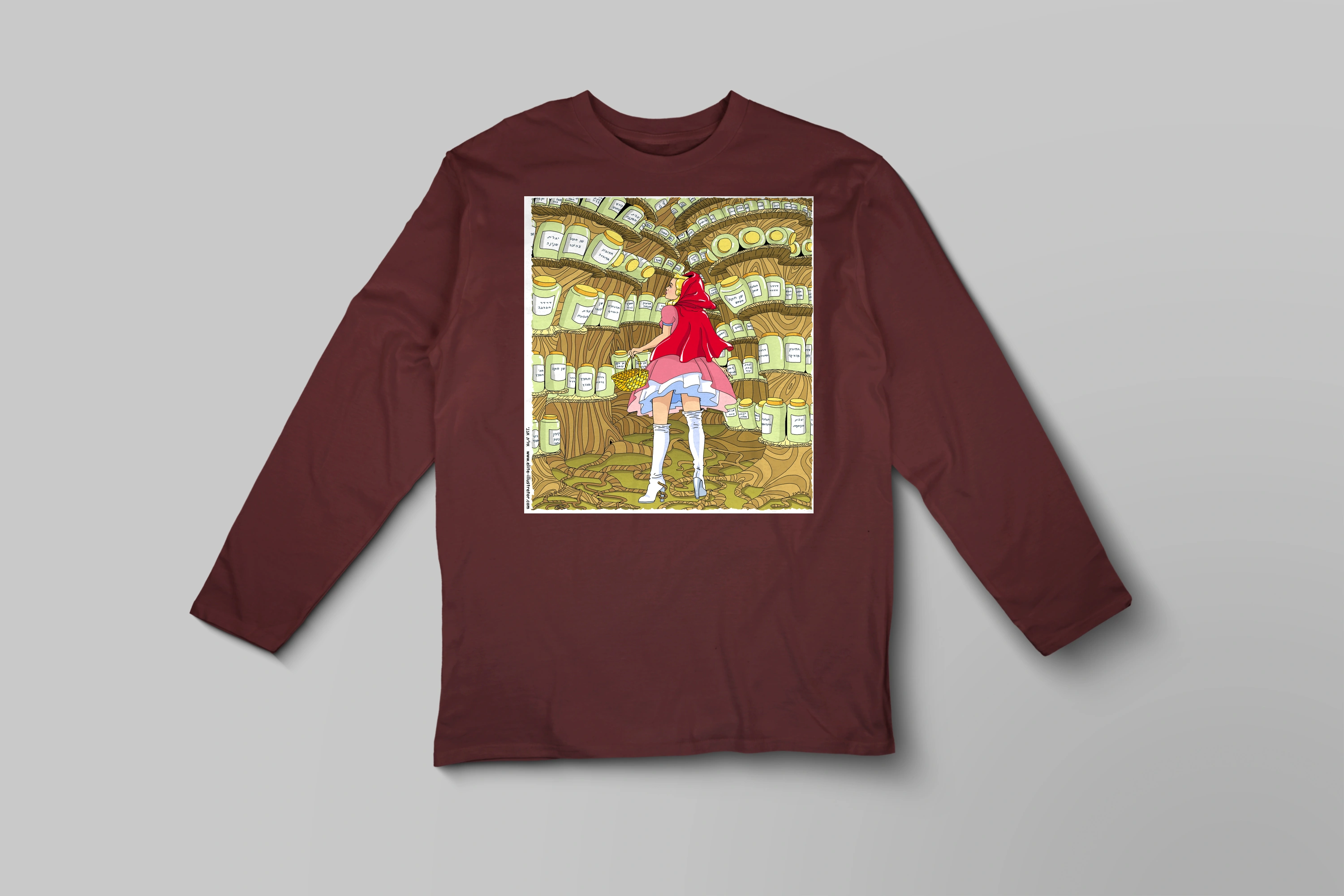 חולצה ארוכה כיפה אדומה מכינה שיקוי