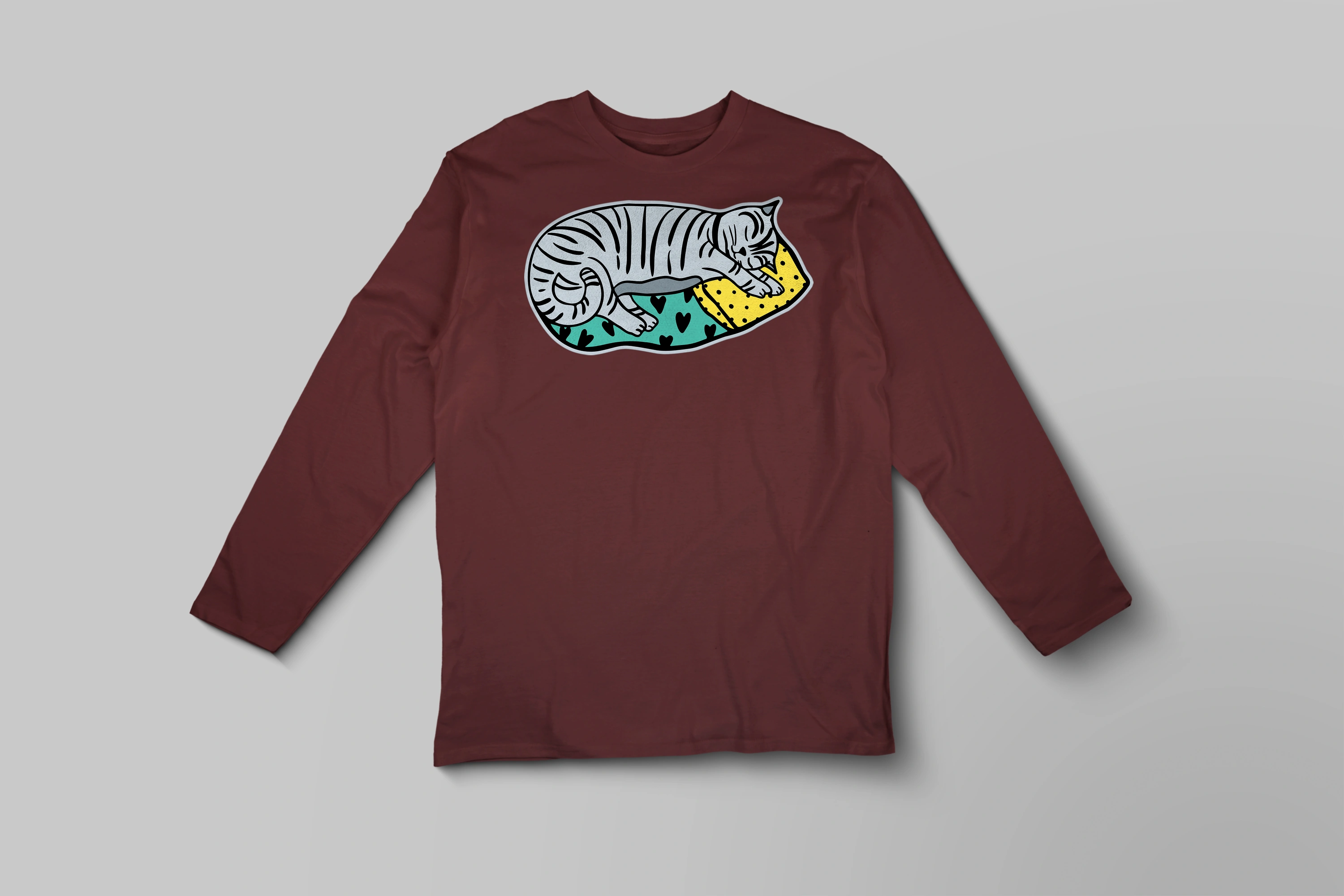 חולצה ארוכה sleepy cat 1