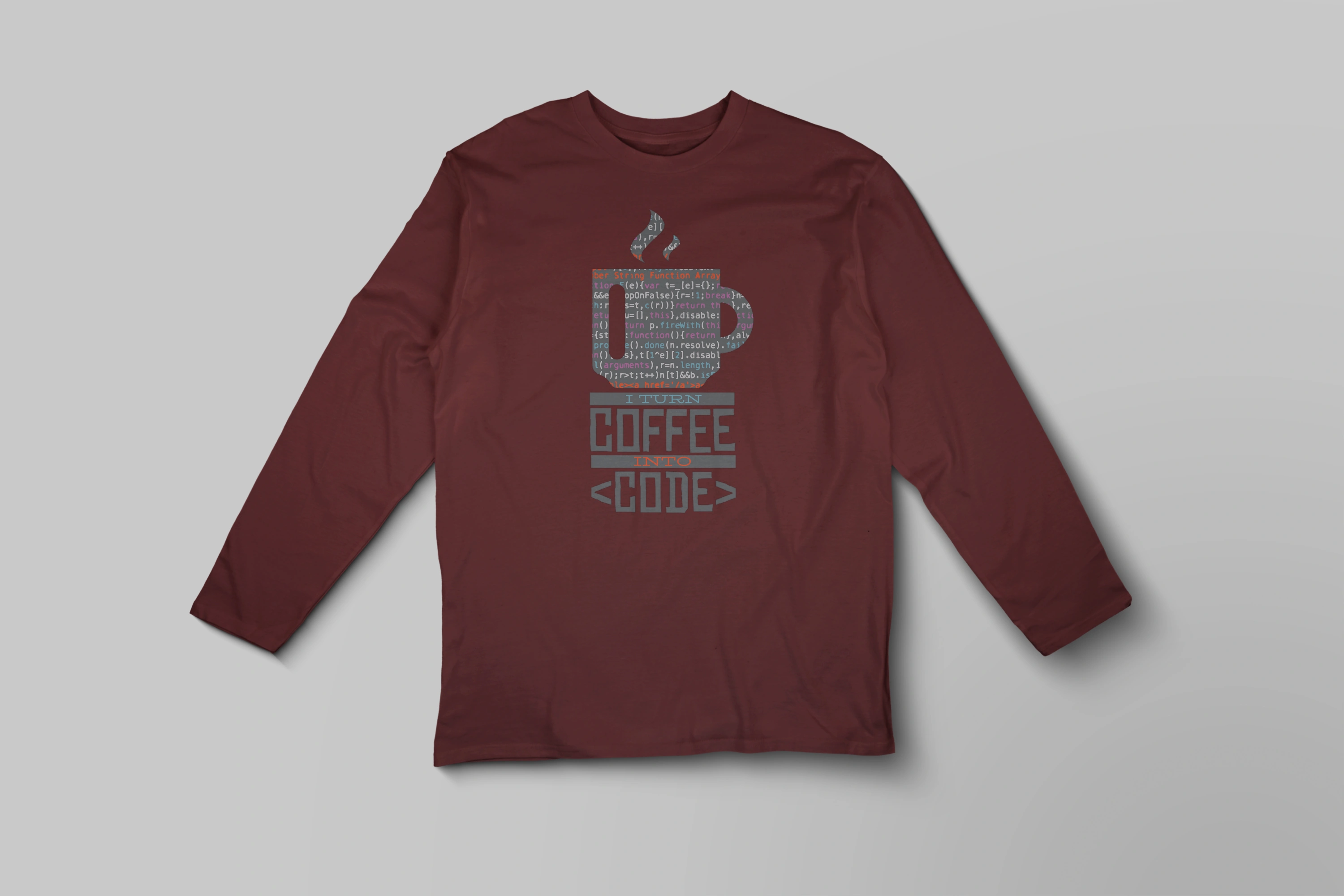 חולצה ארוכה קפה מקודד