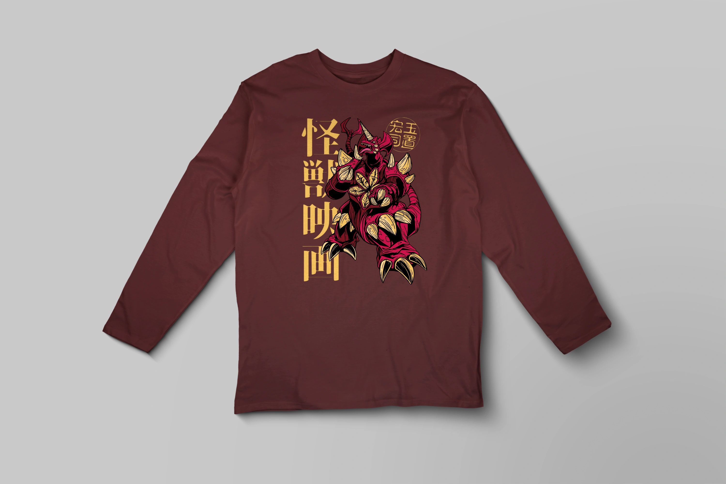 חולצה ארוכה דרקון אדום