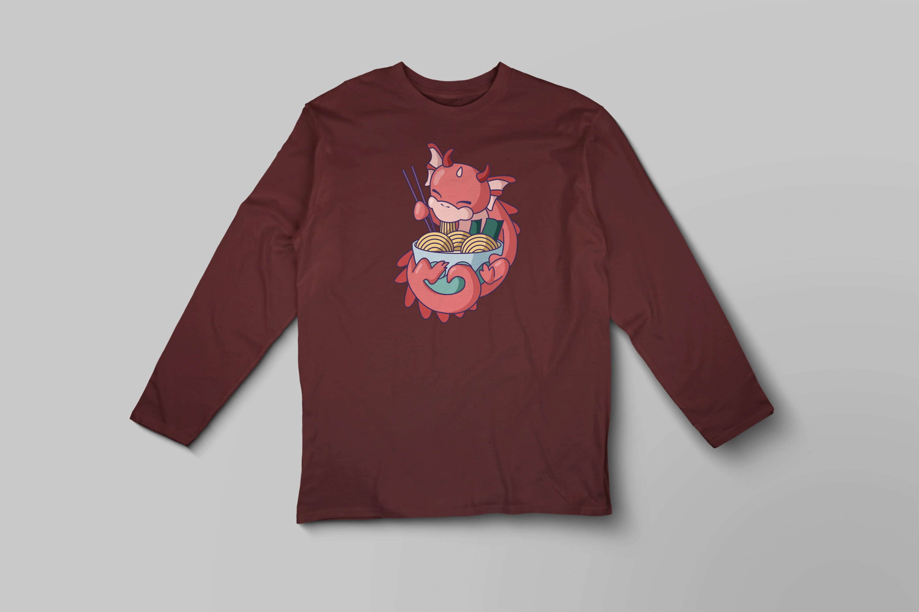 תצוגה חלופית של חולצה ארוכה ramen dragon