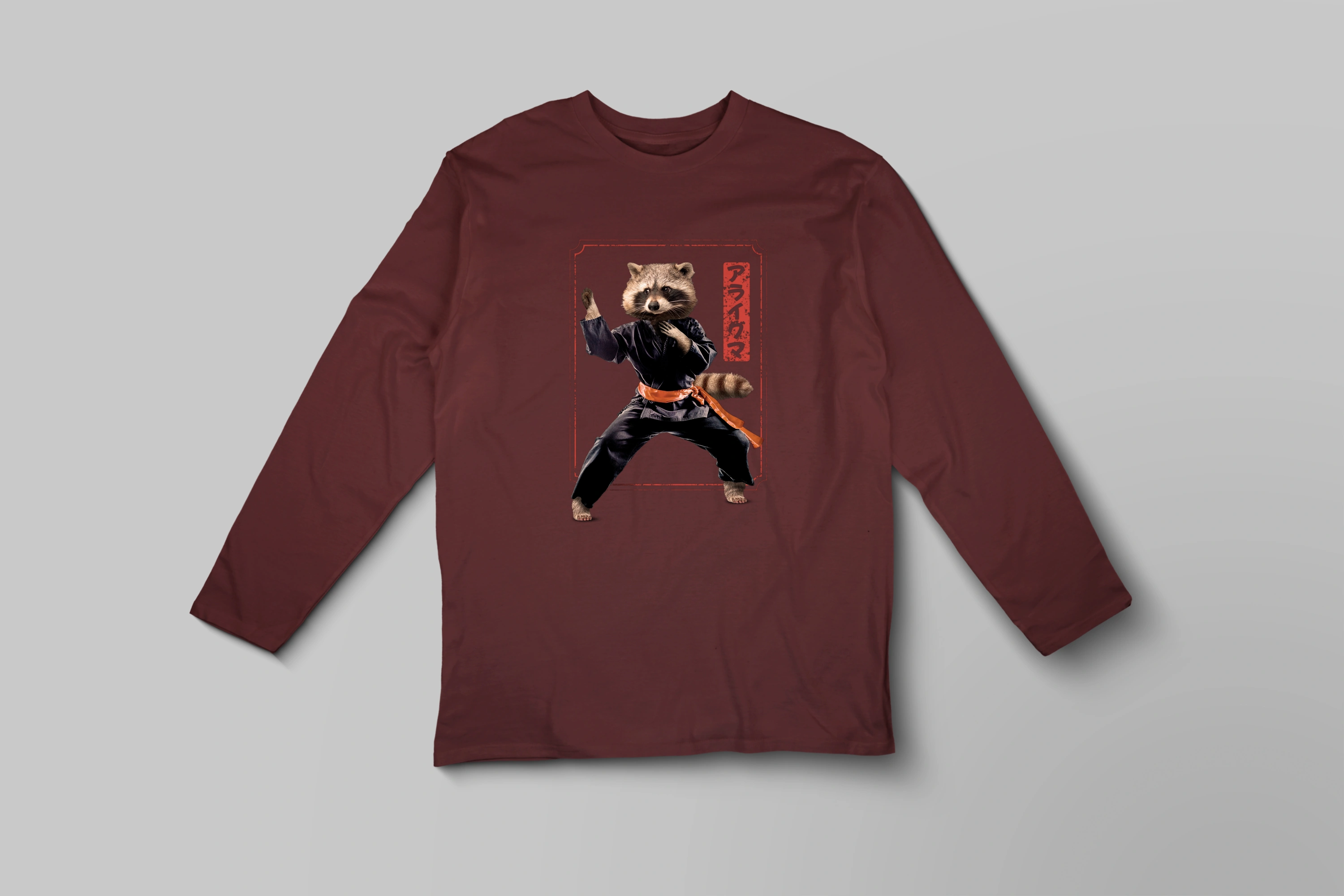 חולצה ארוכה Kungfu Raccoon