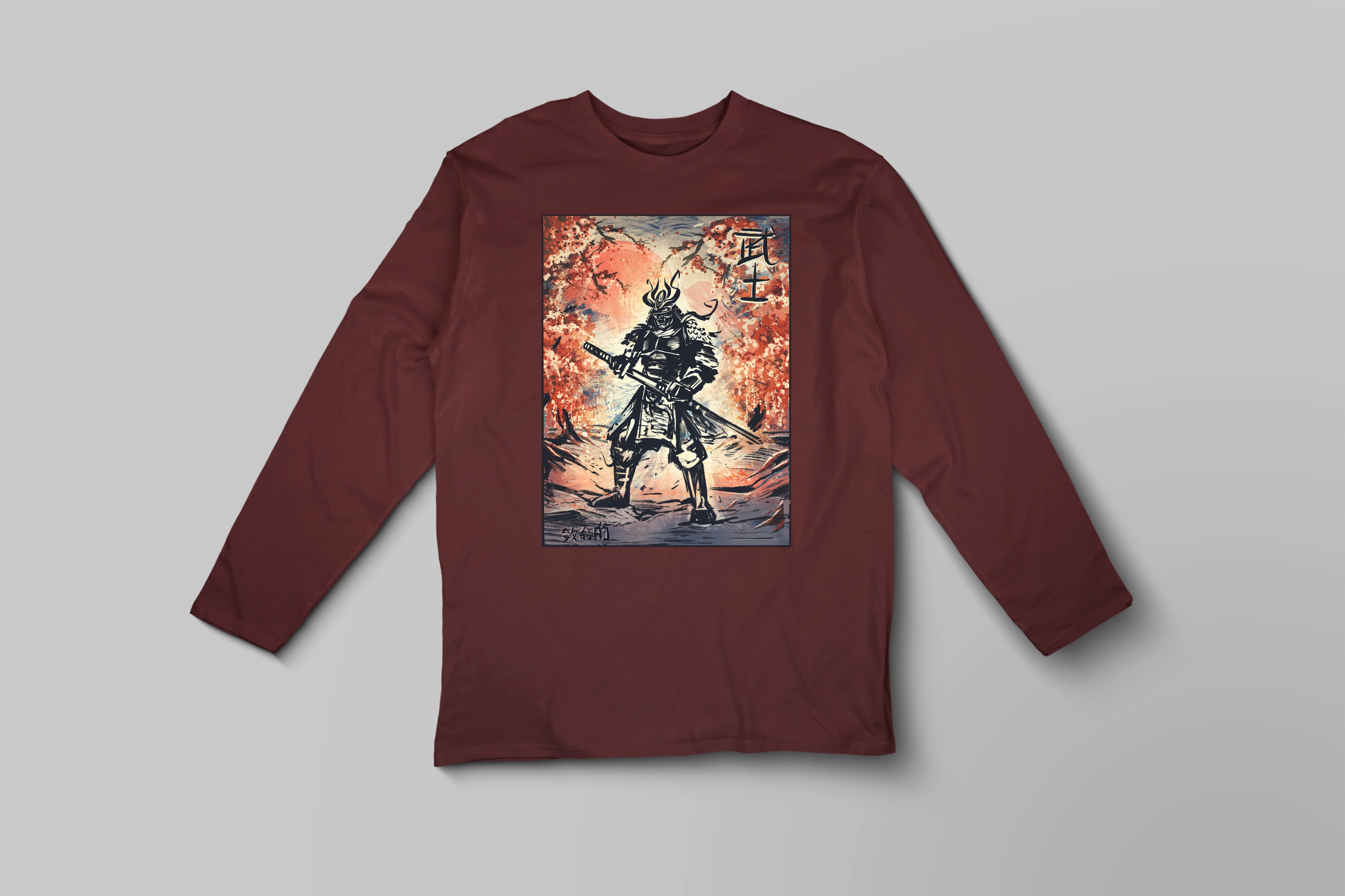 תצוגה חלופית של חולצה ארוכה לוחם סמוראי